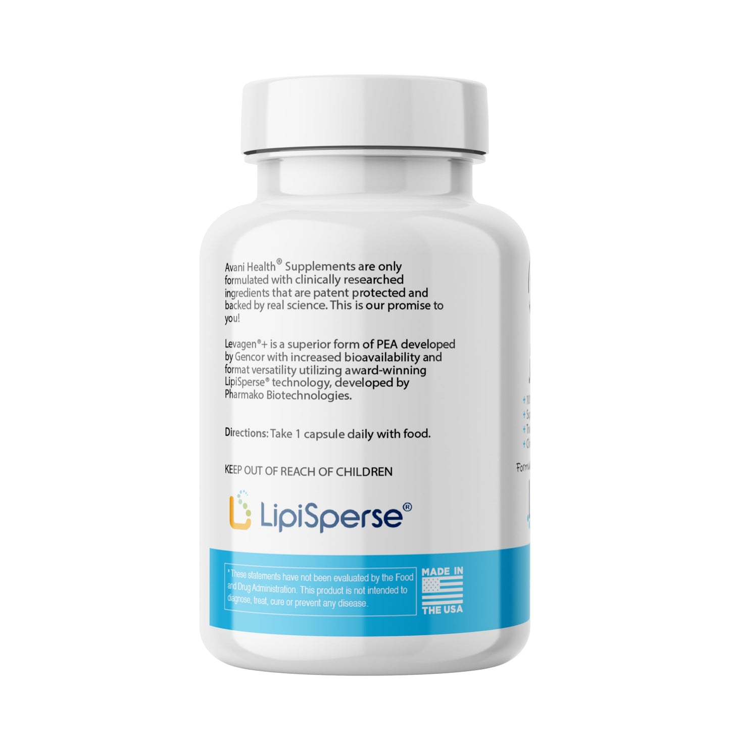 Avani Health Levagen+ Pea Joint Support Supplement Capsules, 30