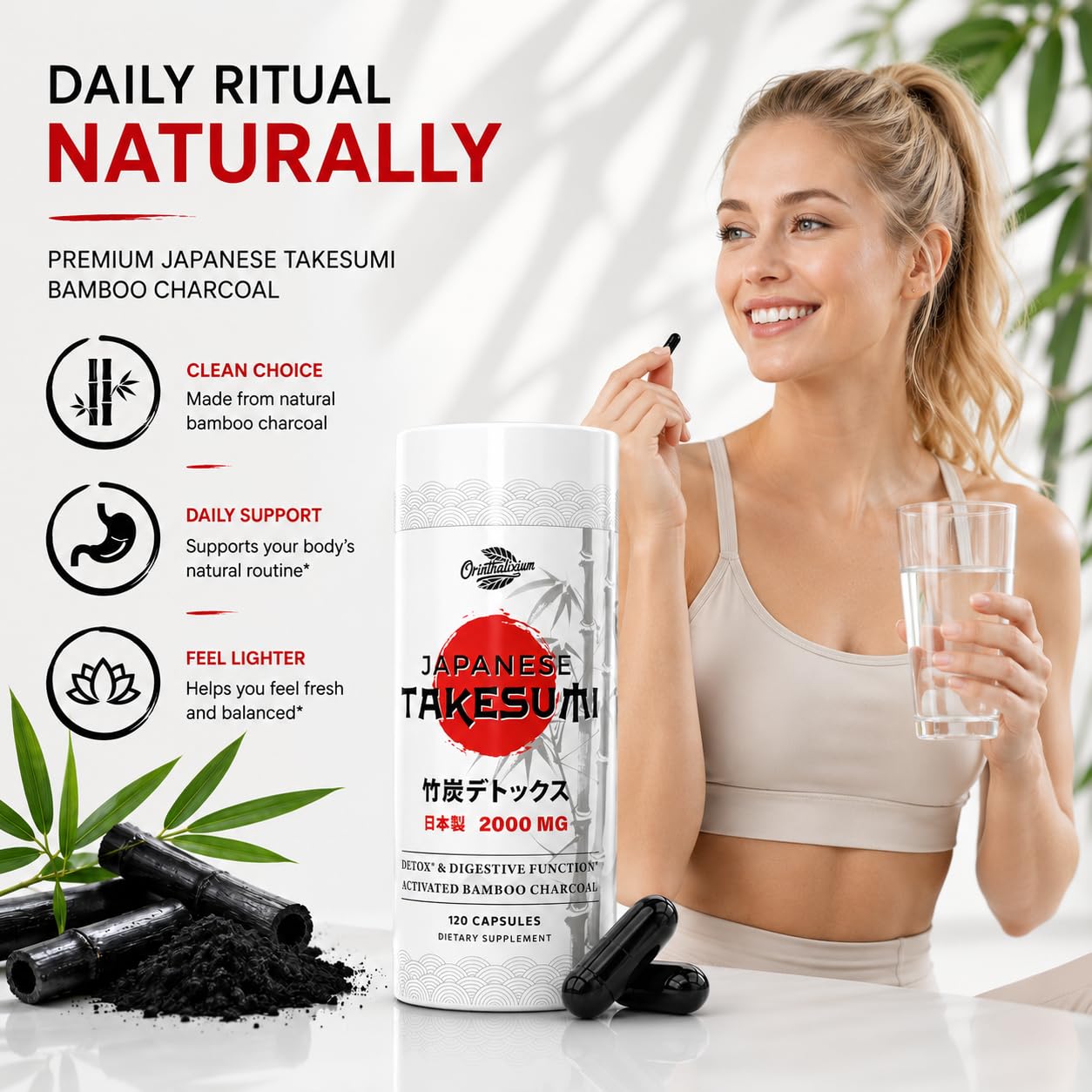Orinthalixium Activated Charcoal Capsules 120 Capsules