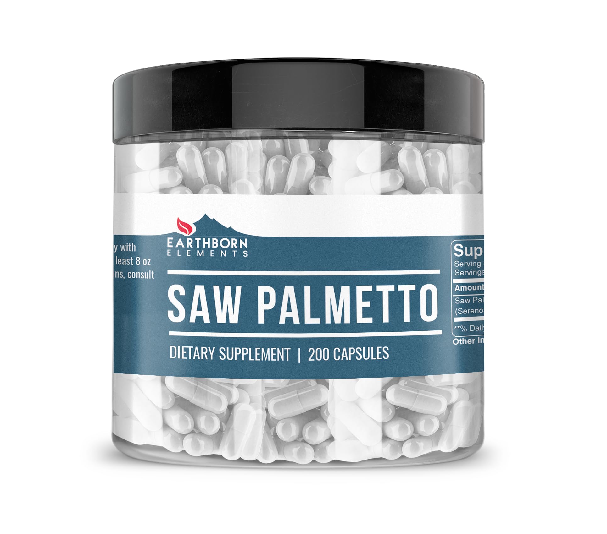 Earthborn Elements Saw Palmetto Capsules 200 Count
