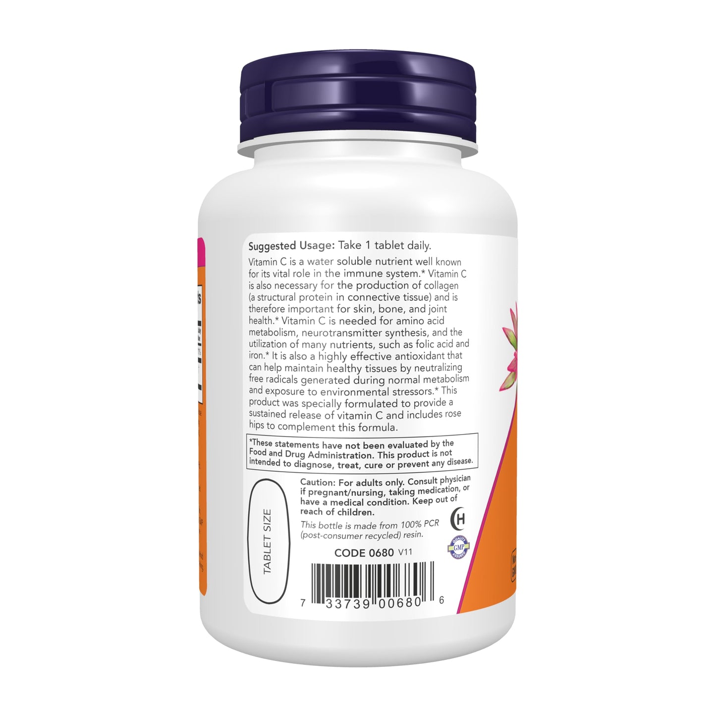 NOW Foods Vitamin C-1,000 with Rose Hips Sustained Release Tablets, 100 Count