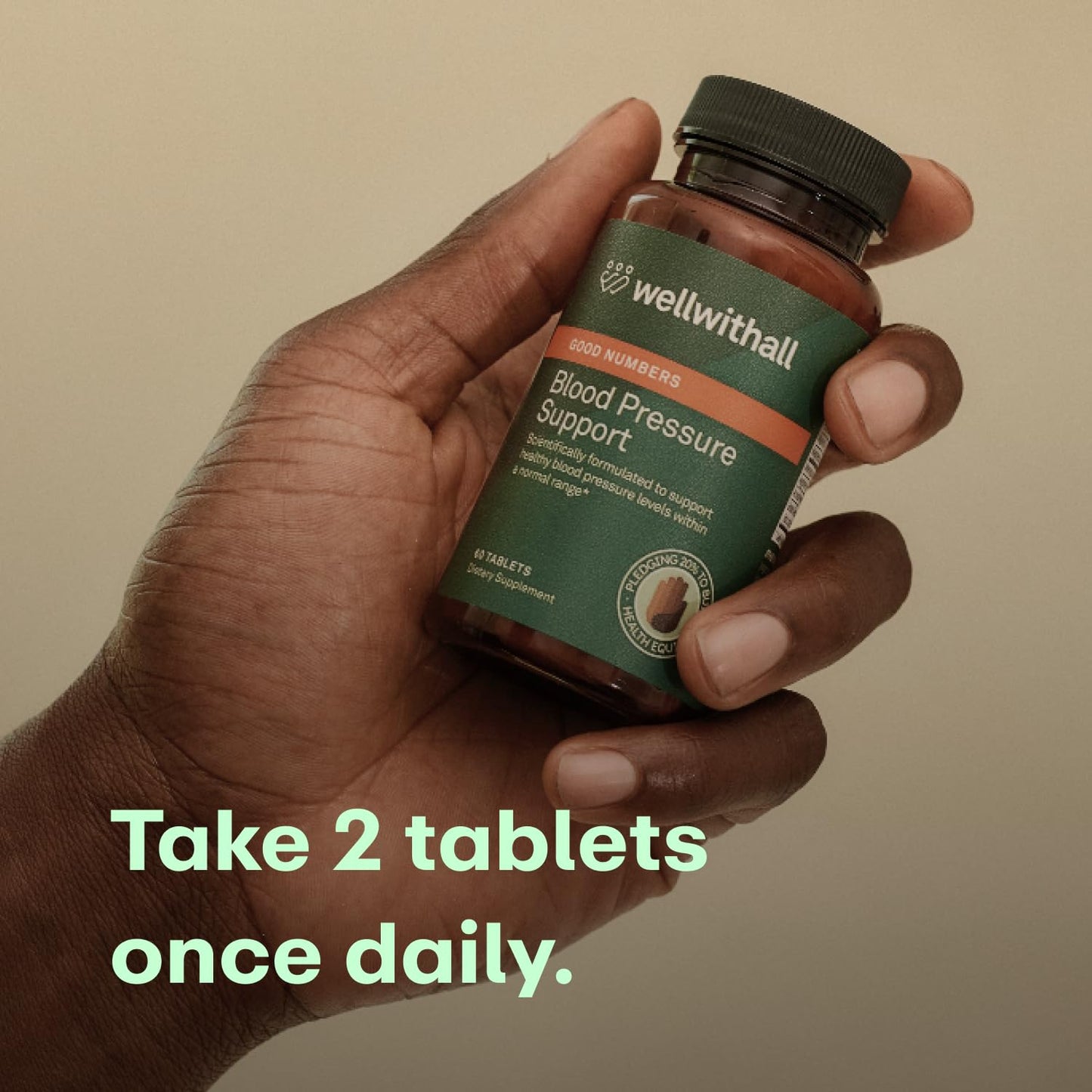 WellWithAll Blood Pressure Support Supplement 60 Tablets