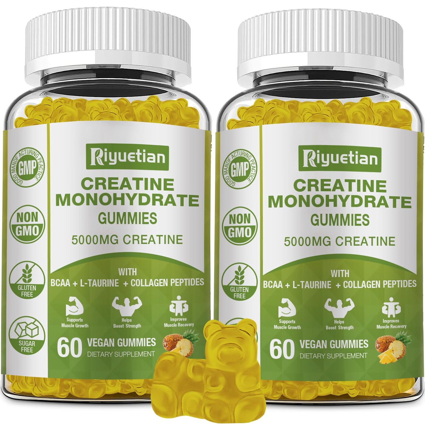 Riyuetian Creatine Monohydrate Gummies 120 Count