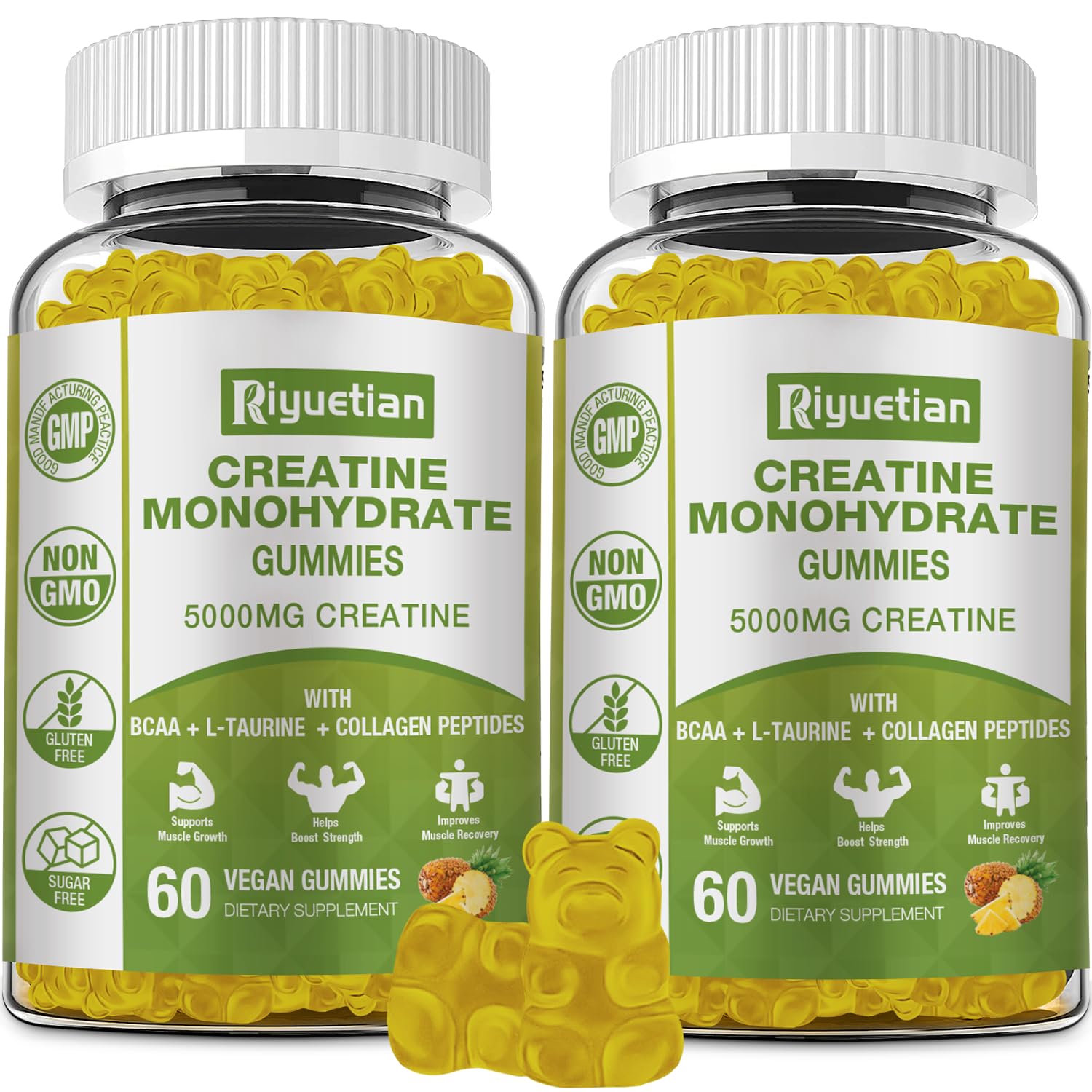 Riyuetian Creatine Monohydrate Gummies 120 Count