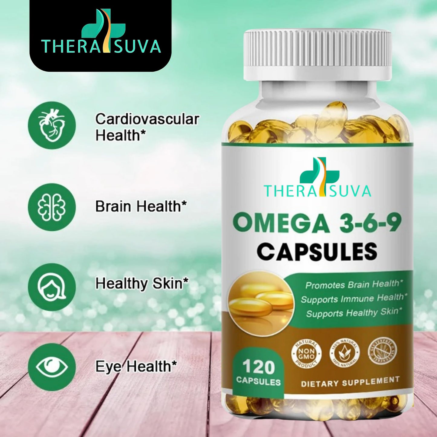 TheraSuva High-Potency Omega 3-6-9 Softgels 120