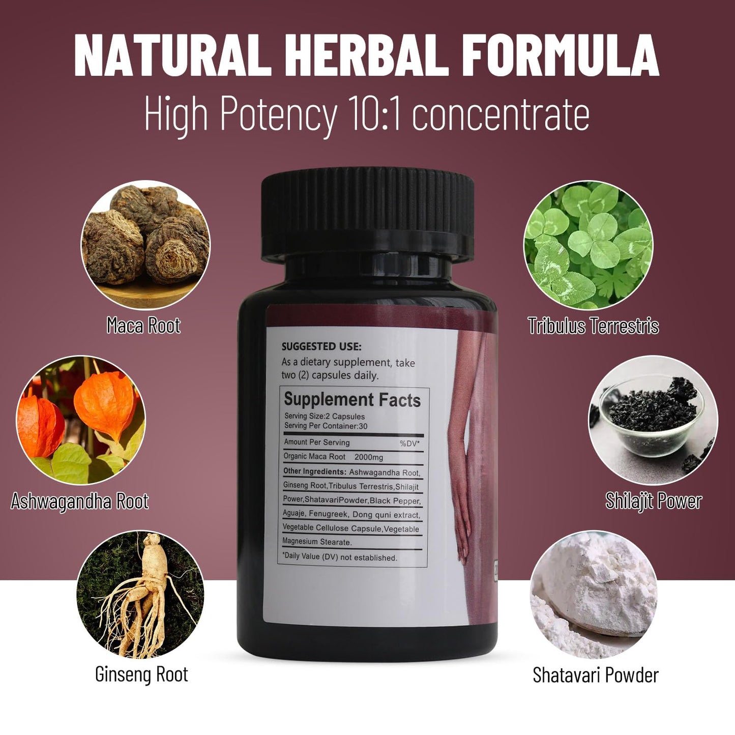 Wins Town Super Maca Capsules 60 Count