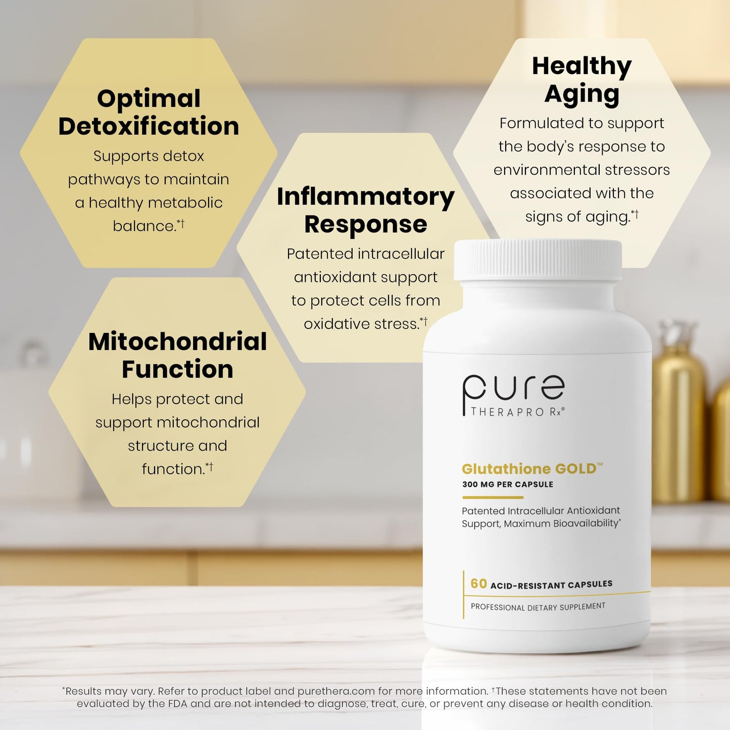 Pure Therapro Rx S-Acetyl Glutathione Gold 300mg Capsule, 60 Count