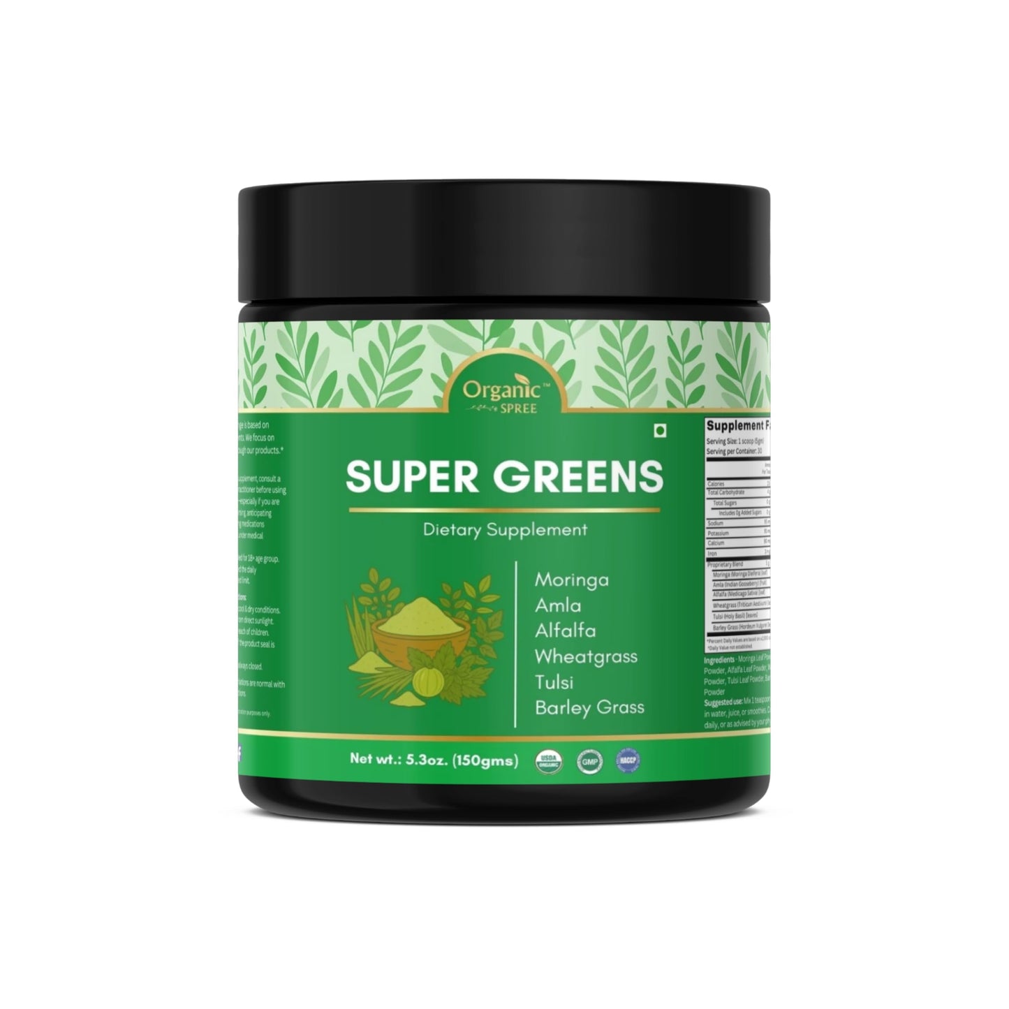 ORGANIC SPREE Super Greens Powder 10.6 oz