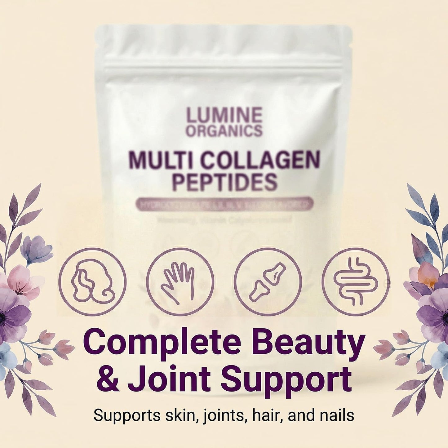 Lumine Organic Collagen Peptides Powder, 1 oz