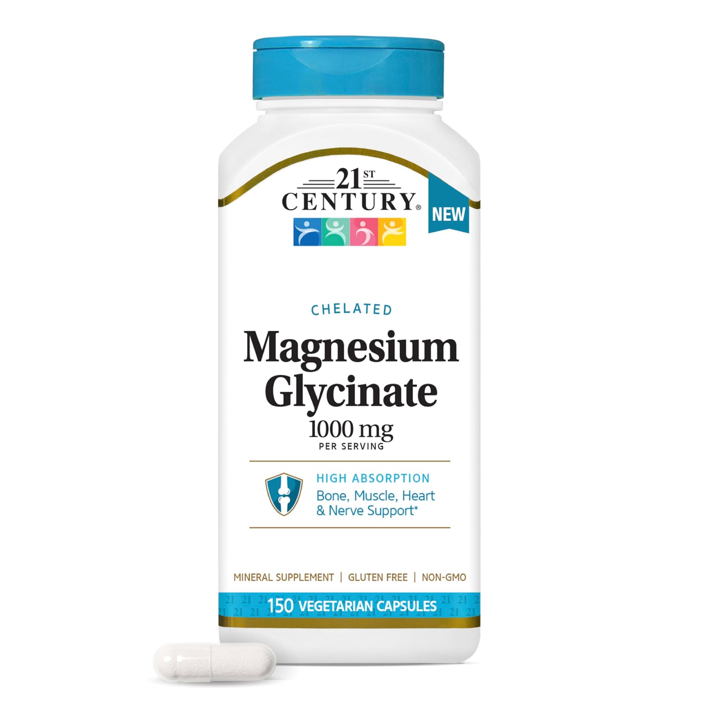 21st Century Magnesium Glycinate 1000mg Capsules 150