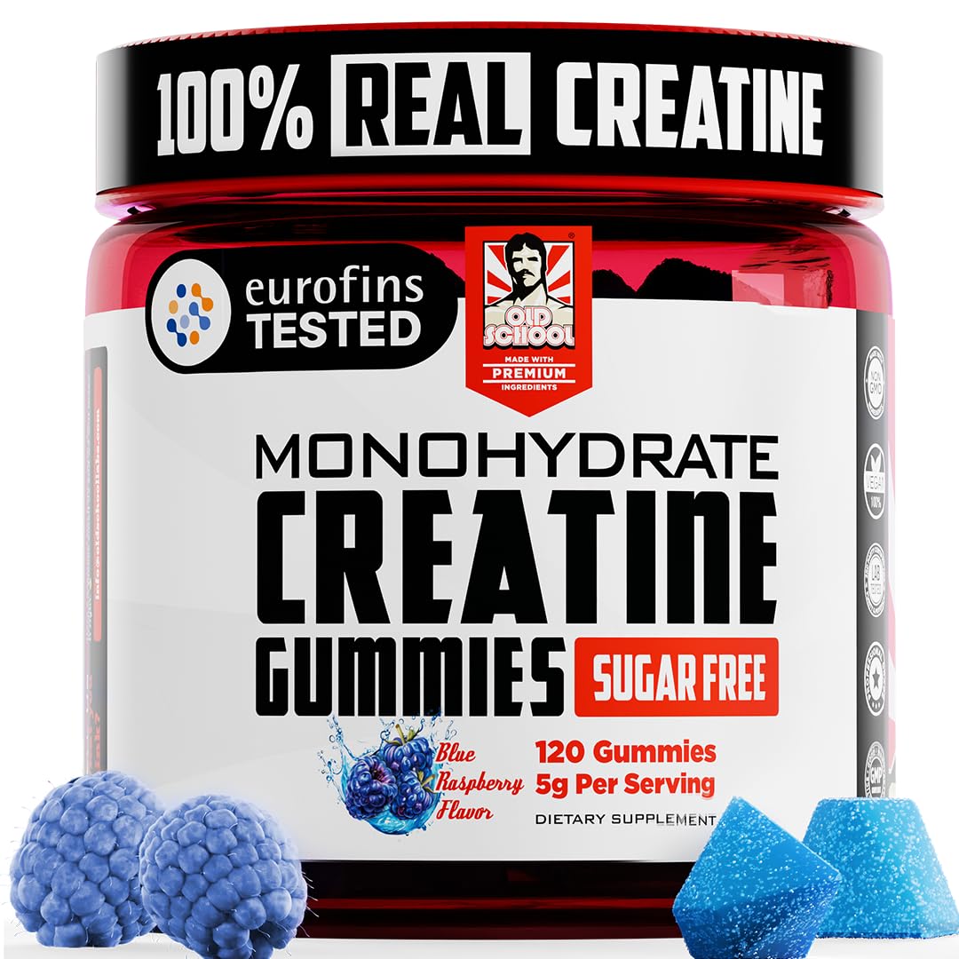 Old School Labs 5000mg Creatine Monohydrate Gummies, 120 Count