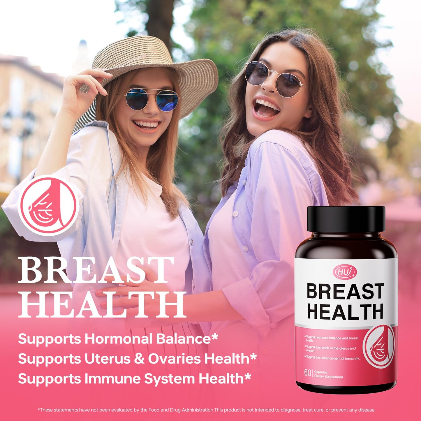HUJ Breast Health DIM Supplement Capsule, 60 Capsules