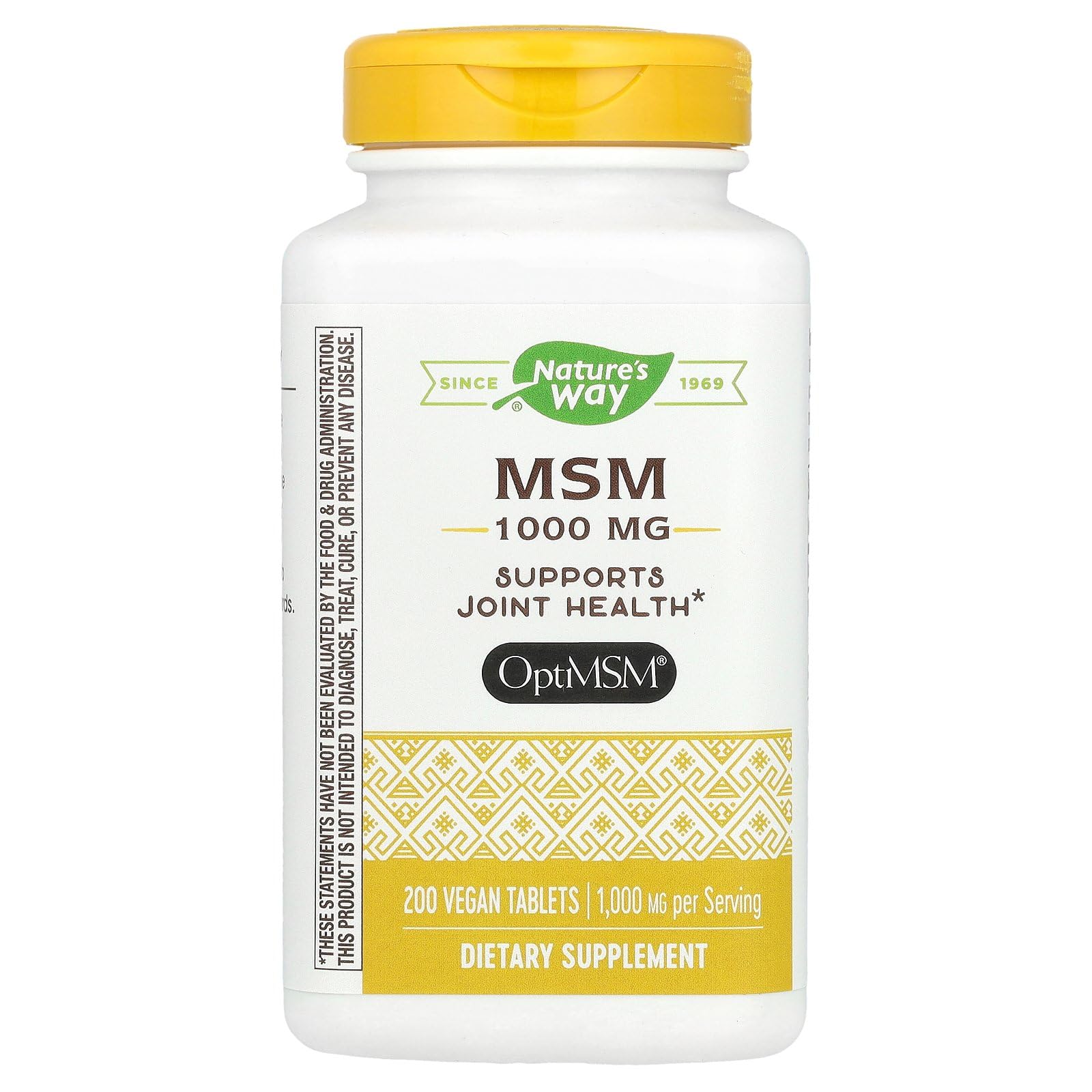 Nature's Way MSM 1000mg Tablet, 200 Tablets