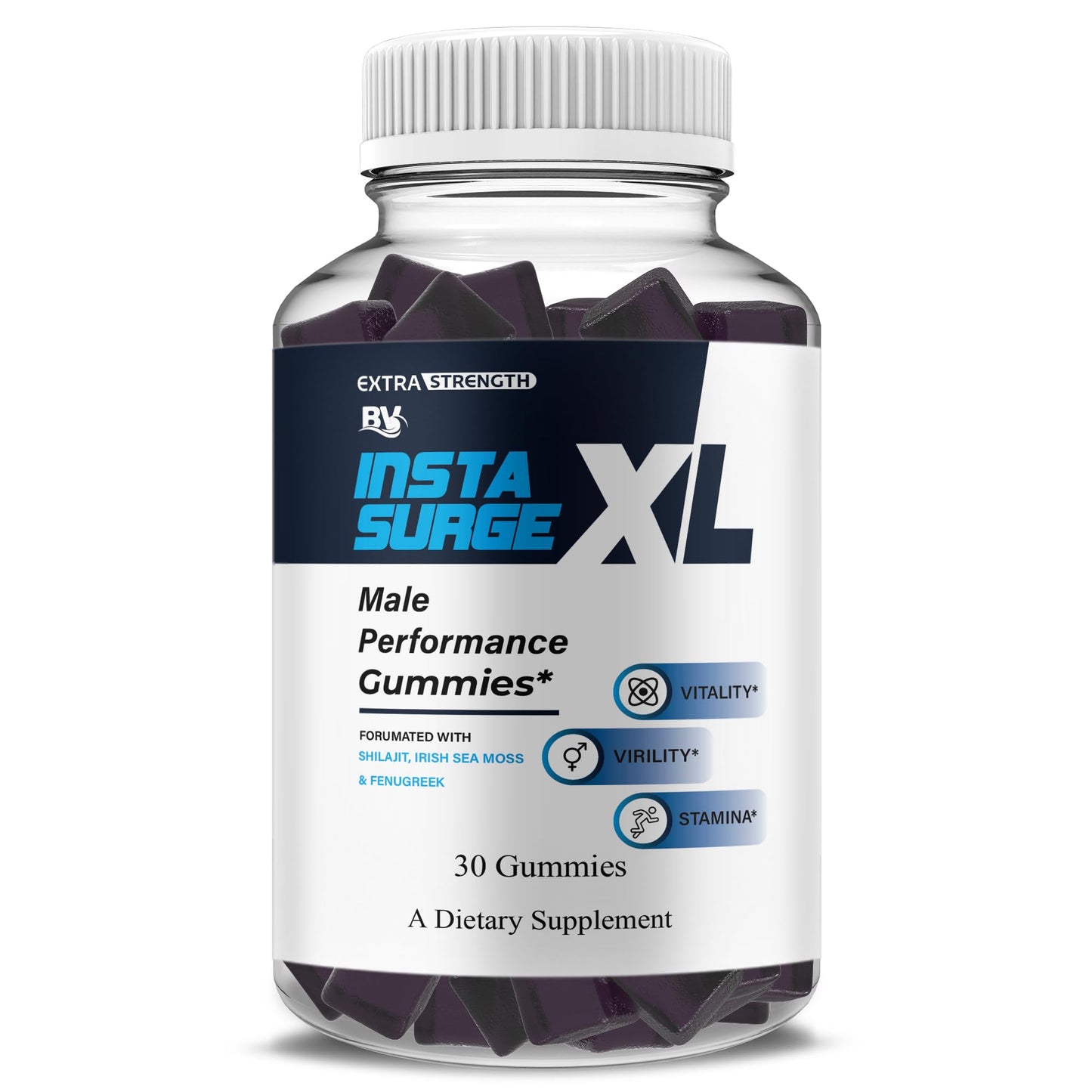 BLUE VIBE Insta Surge XL Maximum Performance Support Gummy 30 Gummies