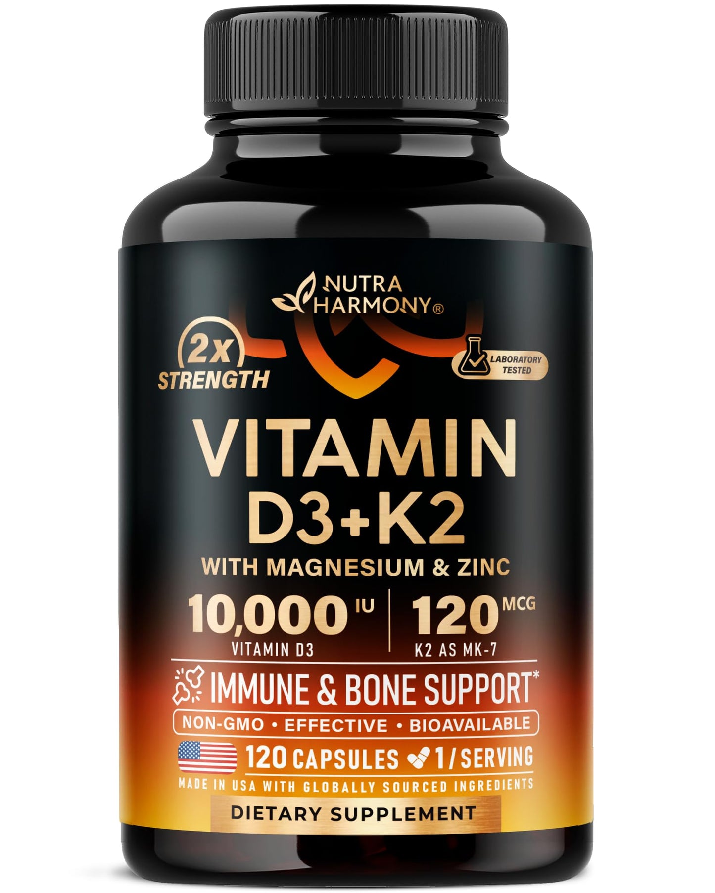 NutraHarmony Vitamin D3 K2 Capsule 120 Count
