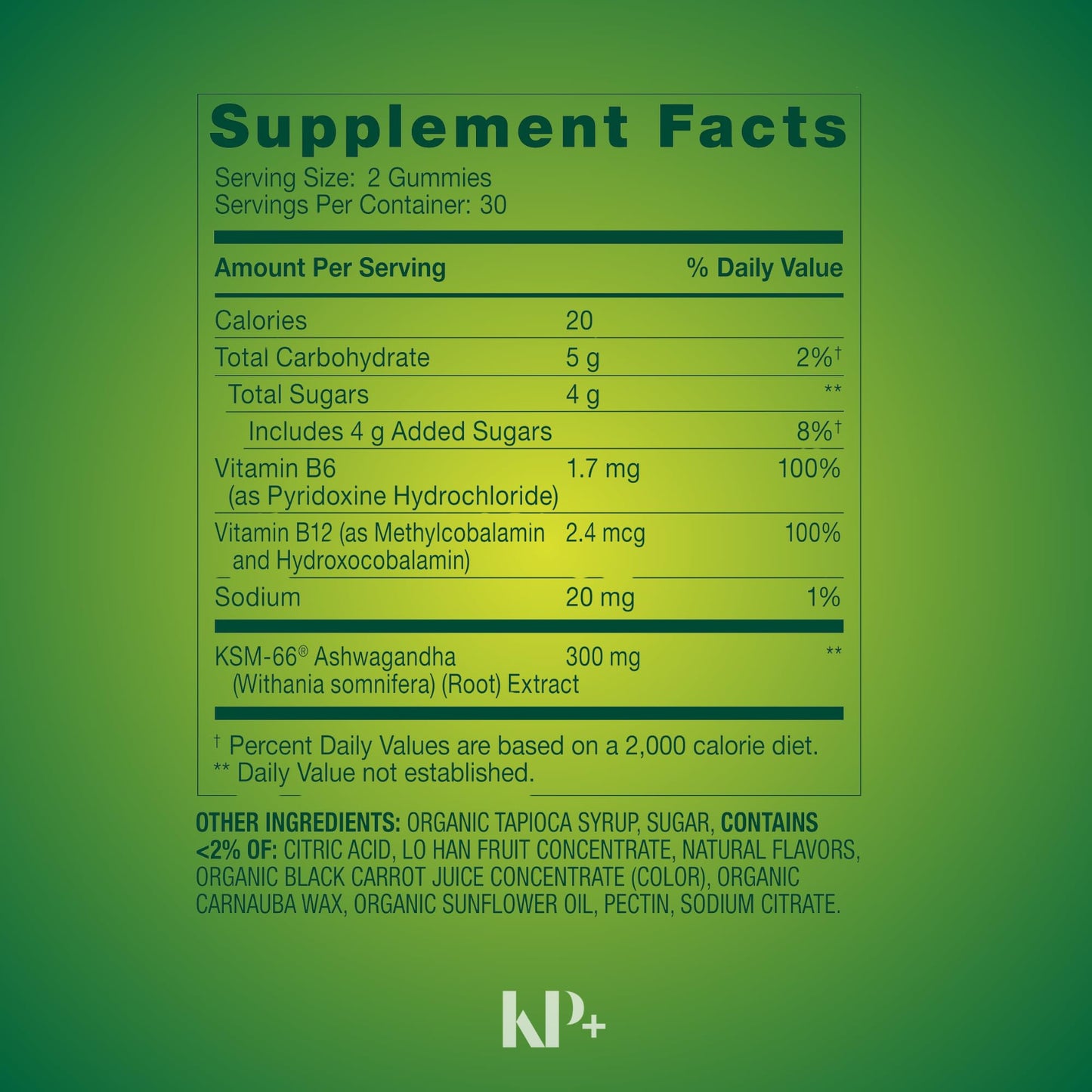 KP+ Ashwagandha Gummies 120 Count
