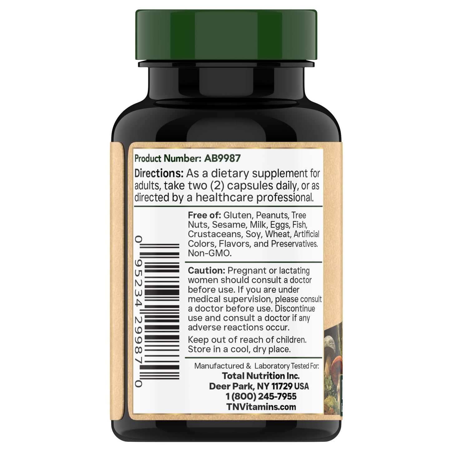 tnvitamins 8 Mushroom Complex Capsules 180