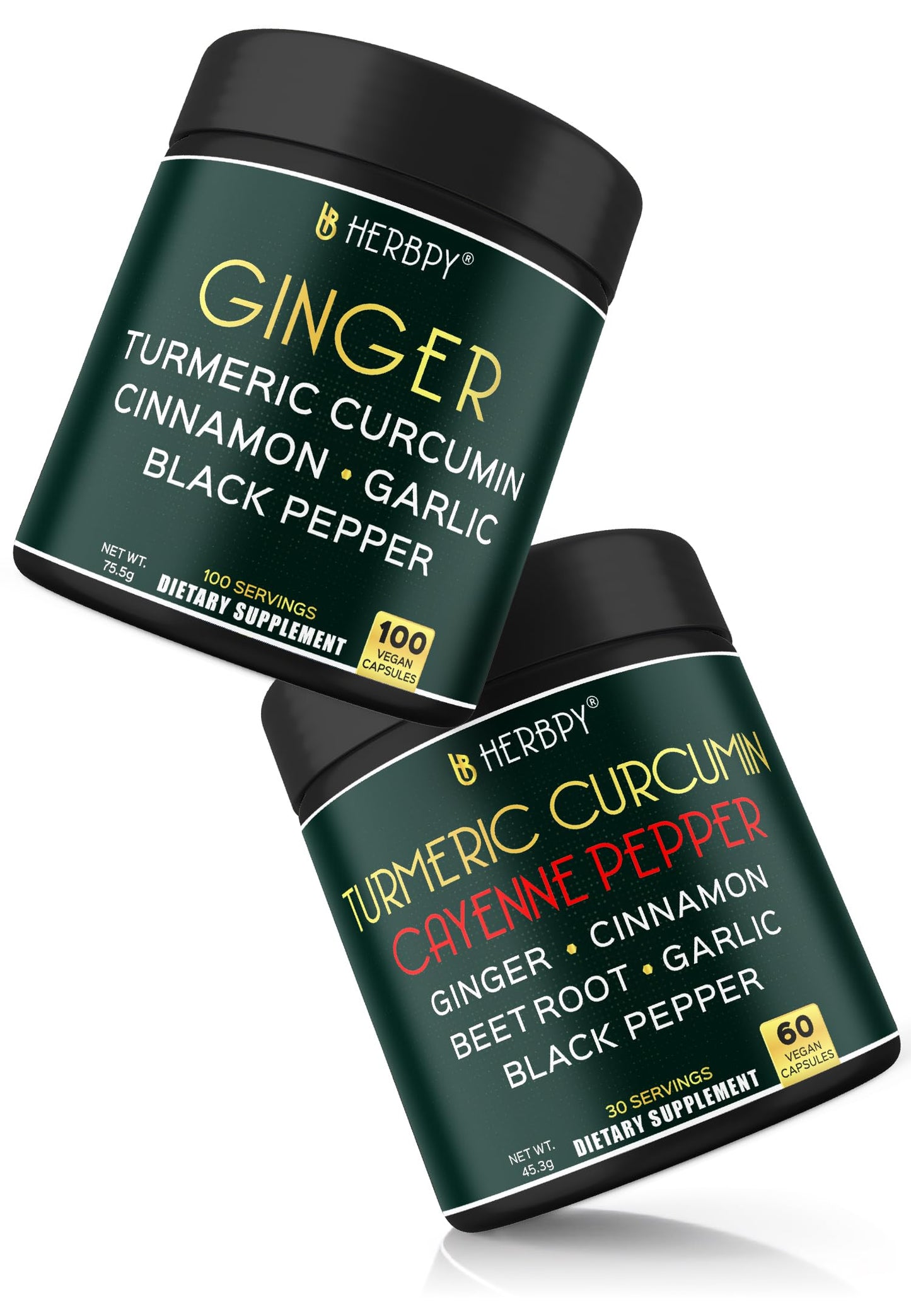 Herbpy Ginger & Turmeric Capsules, 220 Capsules