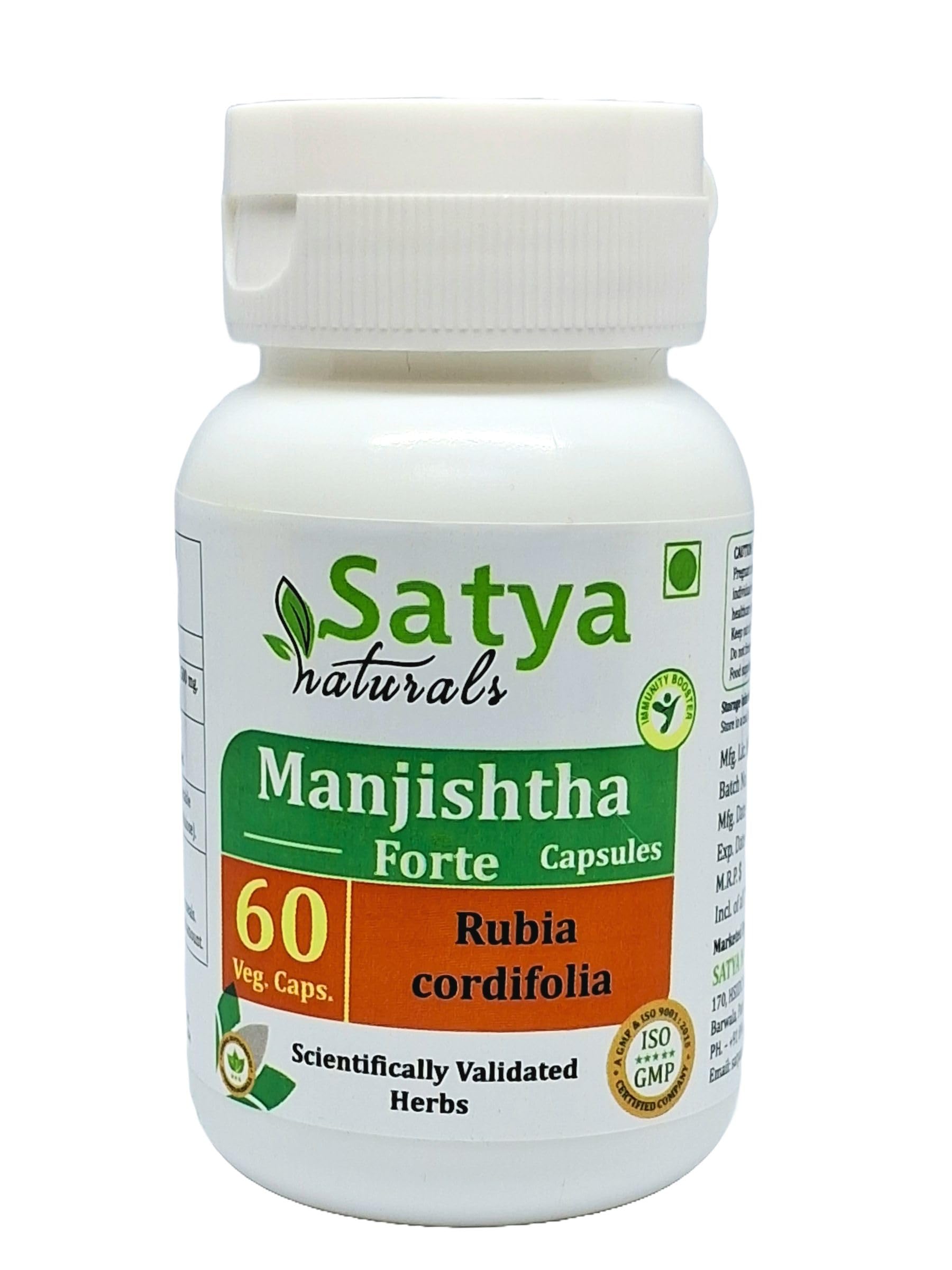 Satya Naturals Manjishtha Forte Capsules 60 Capsules