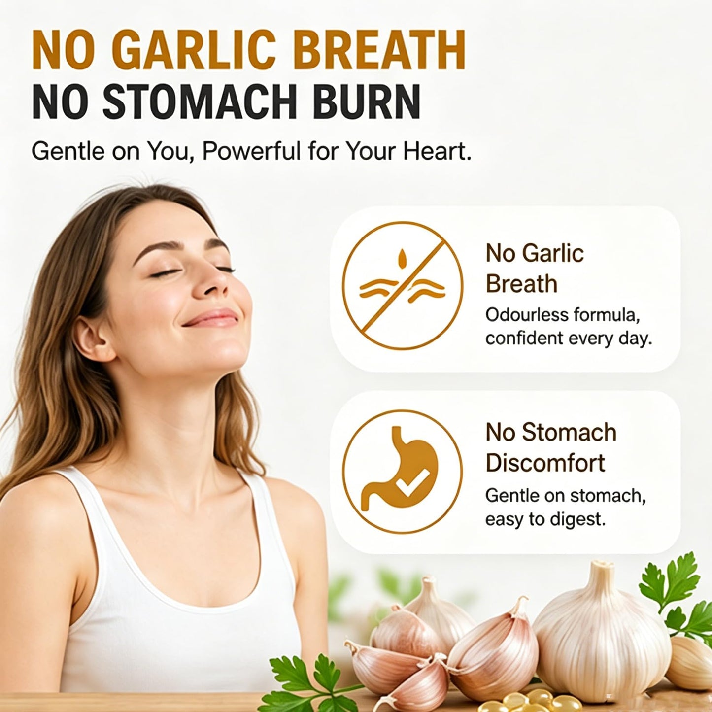 Vibro Band Nuvapure Aged Garlic 24-Month Aged Garlic Extract Odorless Heart & Cholesterol Support Softgel 1 Count