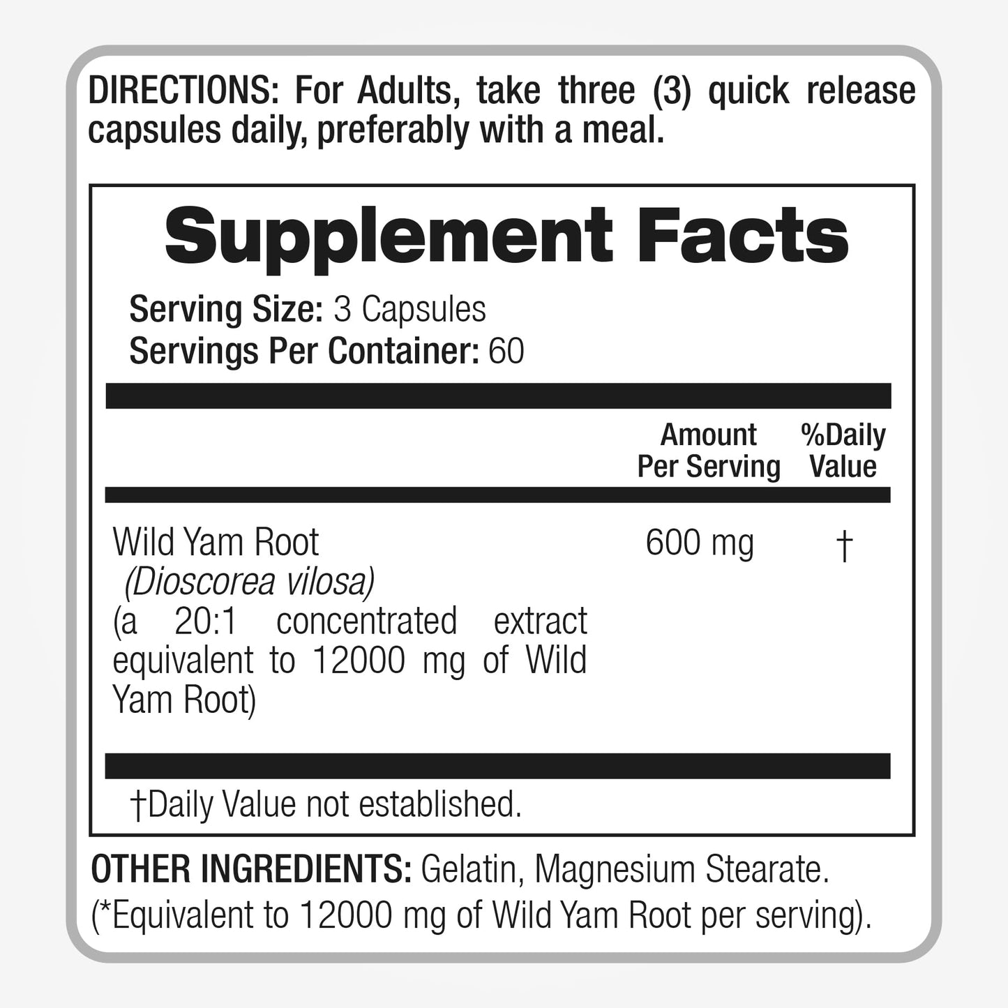 FITO MEDIC'S Wild Yam Root 180 Capsules