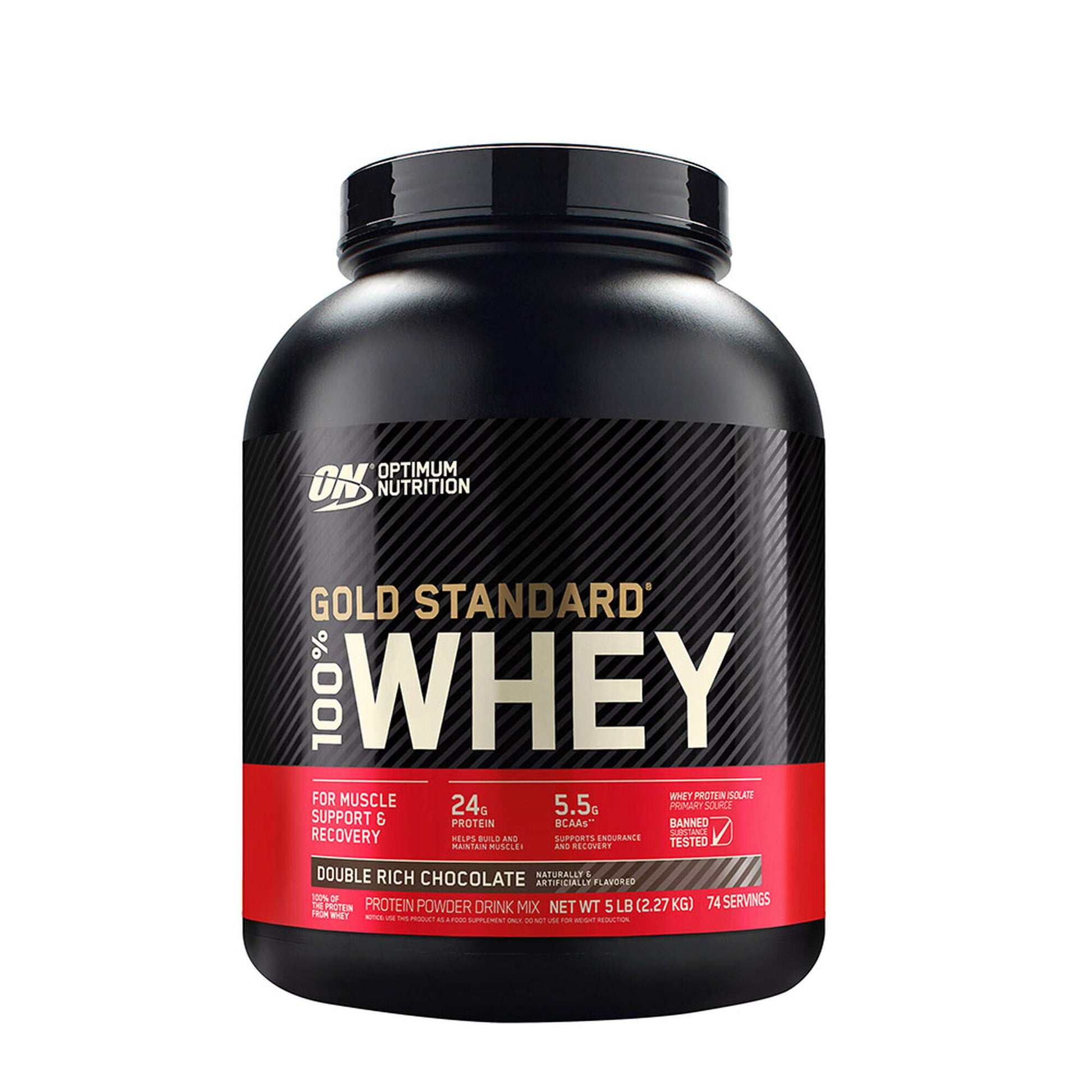 Optimum Nutrition 100% Whey Gold Chocolate Whey Protein Powder 5 lb (80 Servings)