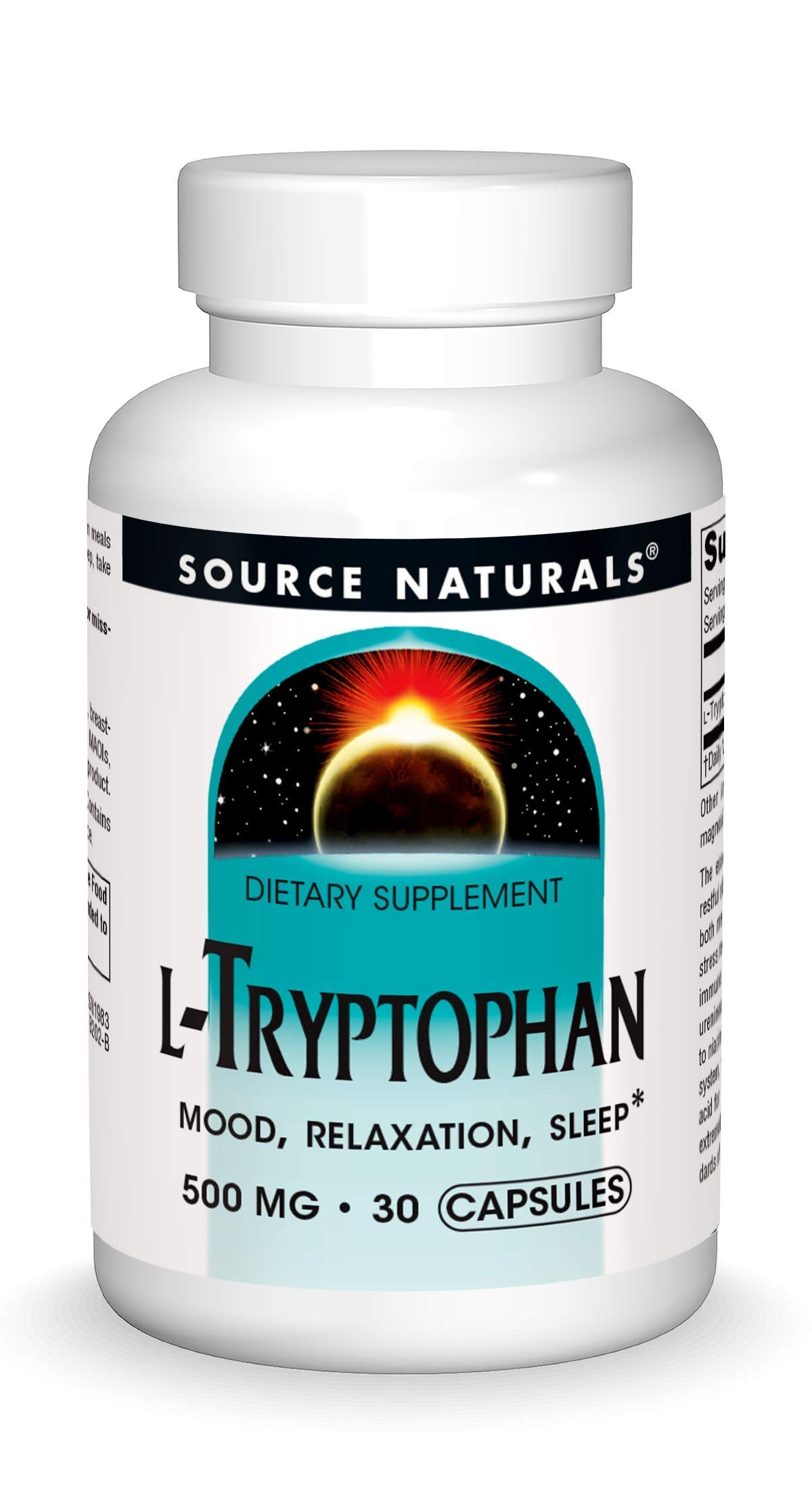 Source Naturals L-Tryptophan 500mg Capsule 30 Capsules