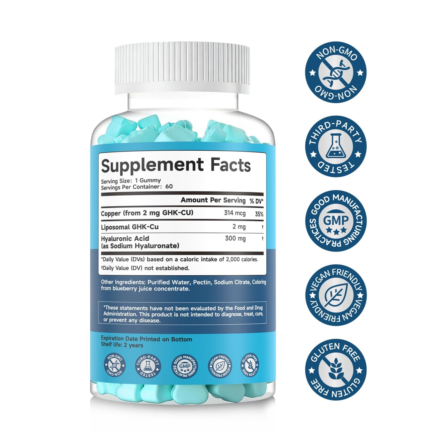 Trawecual GHK-Cu Peptide for Women Gummy 60 Count