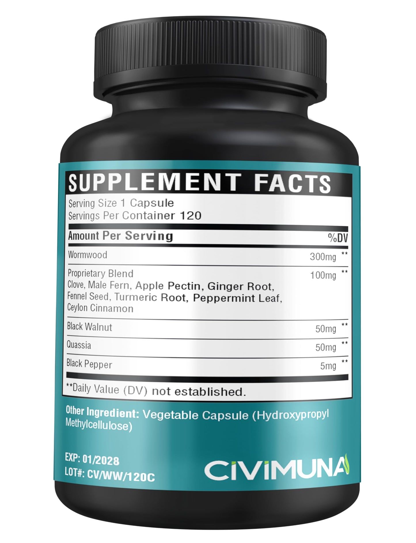 CIVIMUNA Wormwood Extract Capsules 120 Count