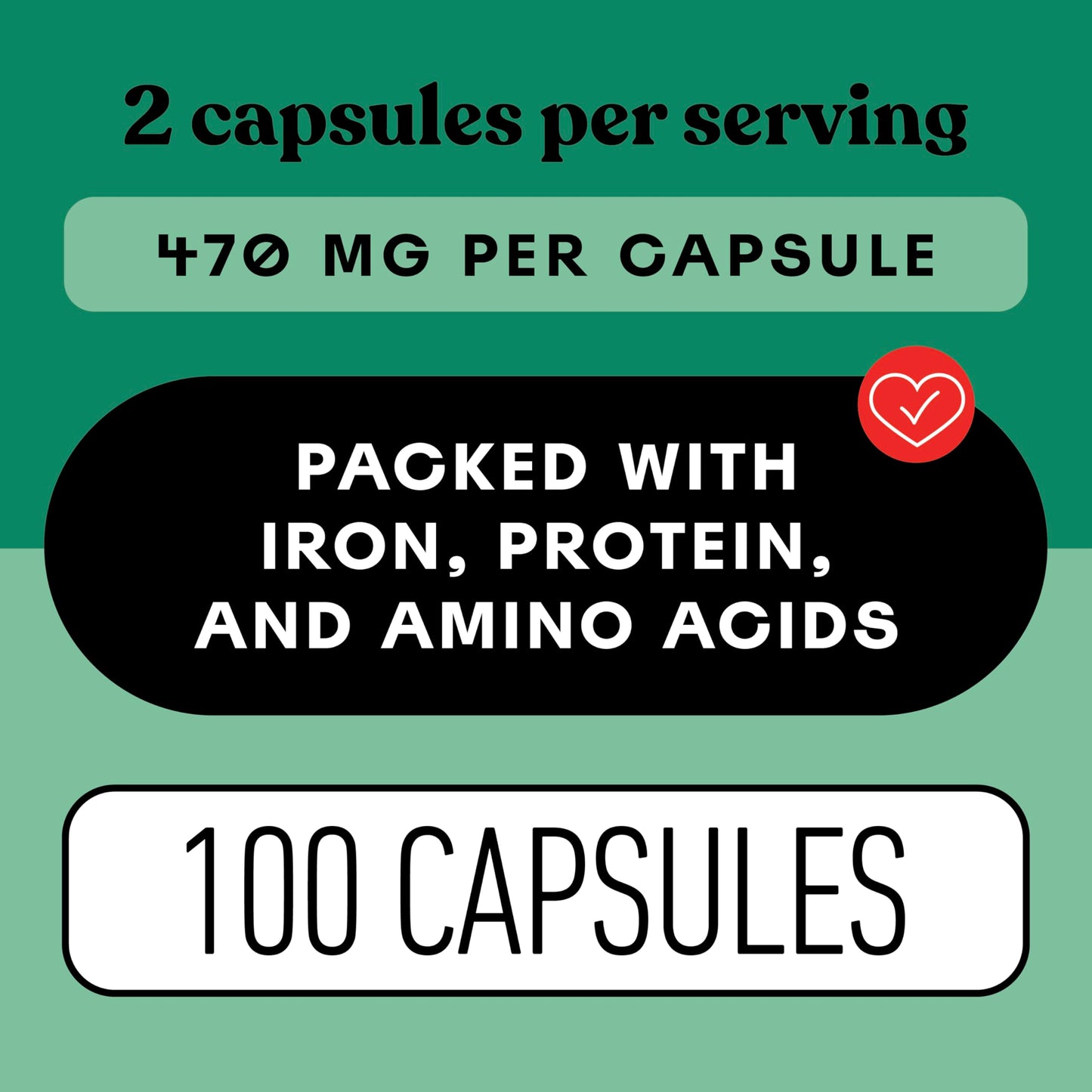 Complete Natural Products Pure Hawaiian Blue Green Spirulina Powder Capsules, 100 Count