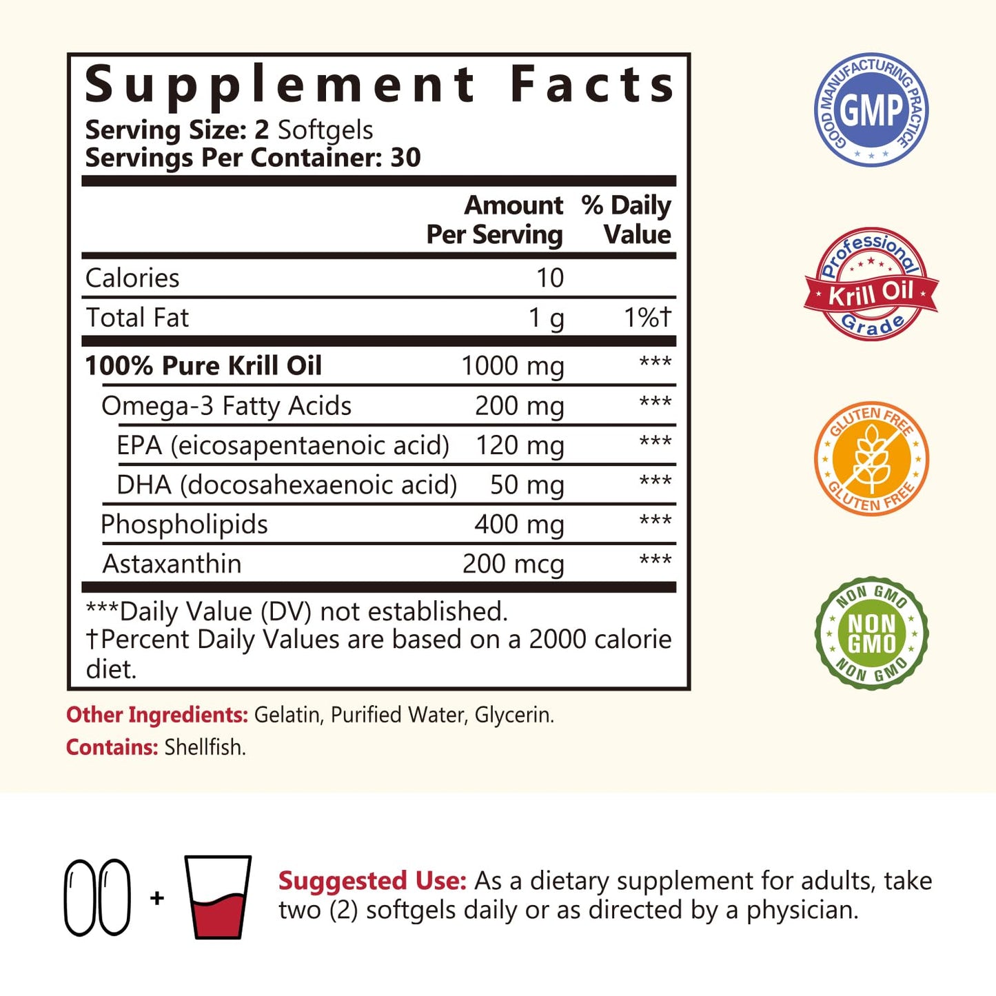 NatureMyst Krill Oil 1000mg Softgels 60 Count
