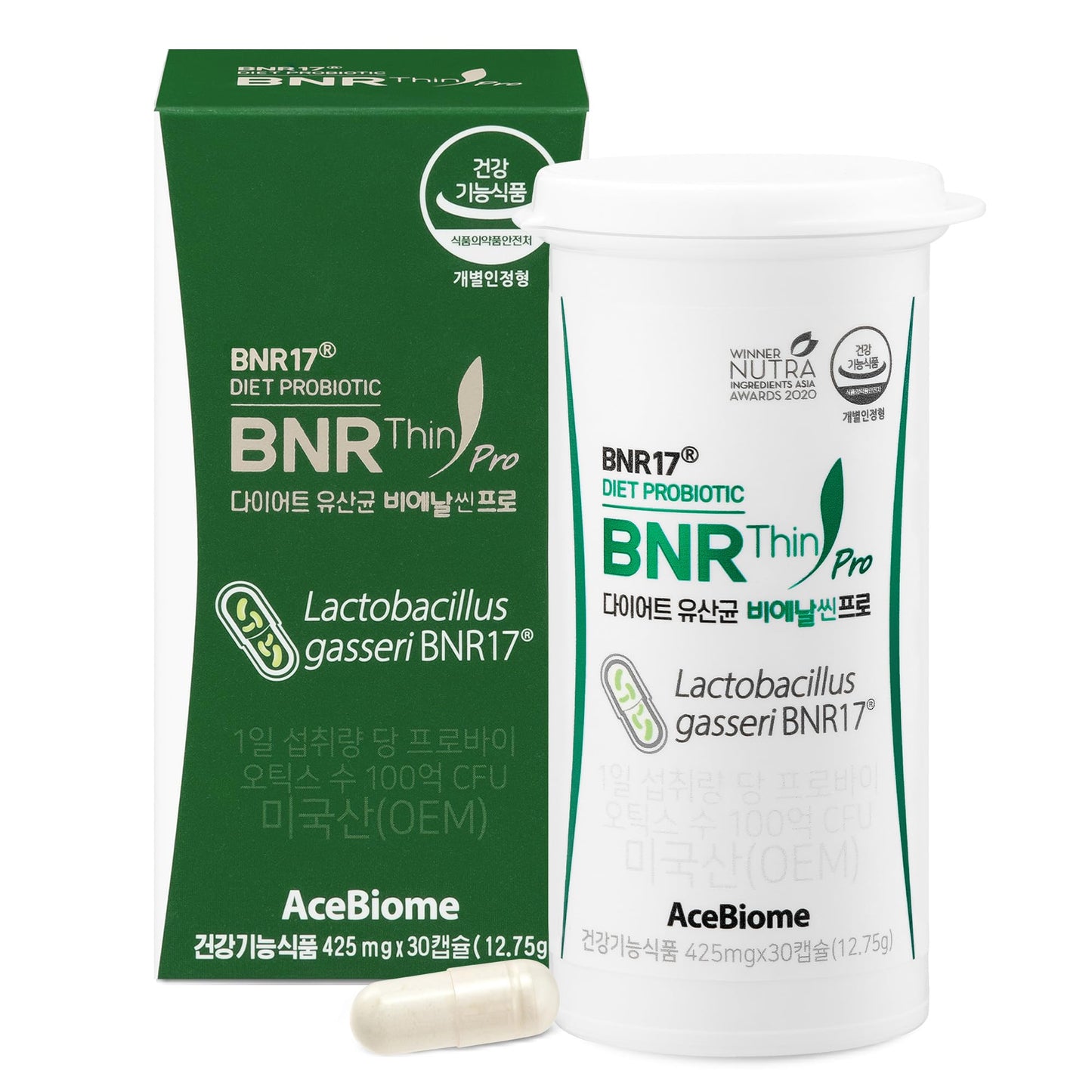 AceBiome BNRThin Pro Lactobacillus Gasseri BNR17 10 Billion CFU Capsules 90 Count