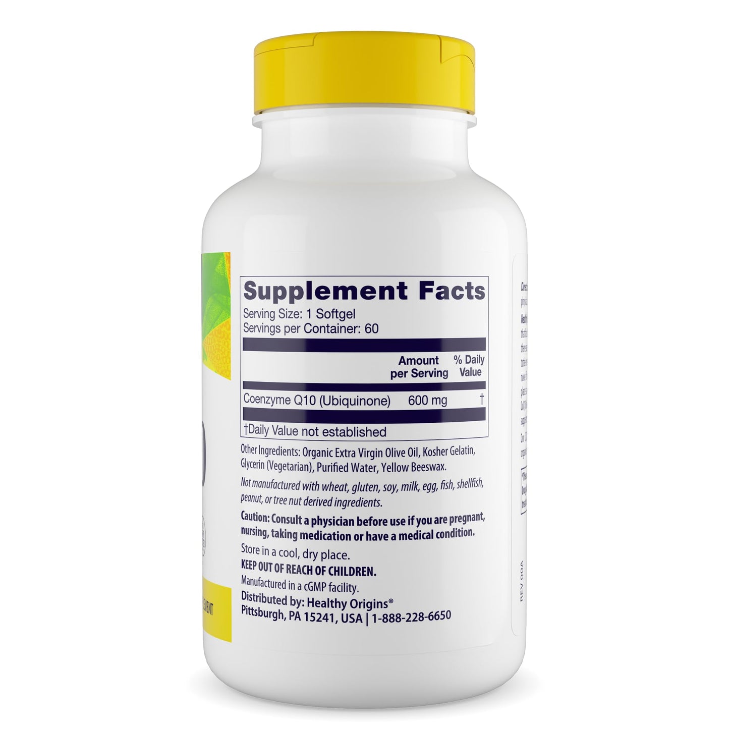 Healthy Origins CoQ10 600 mg Softgels 60 Count