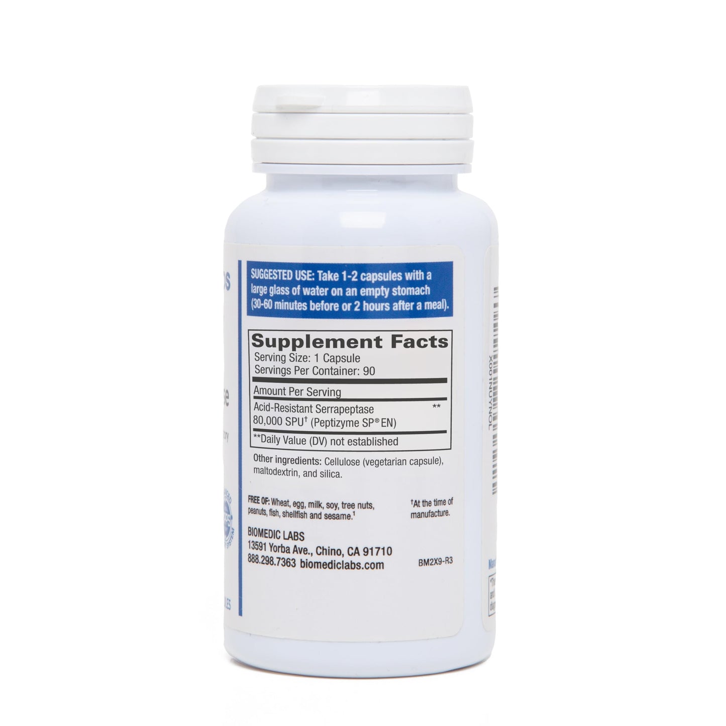 Biomedic Labs RX Serra-RX 80,000 SPU Serrapeptase Capsule, 1 Count