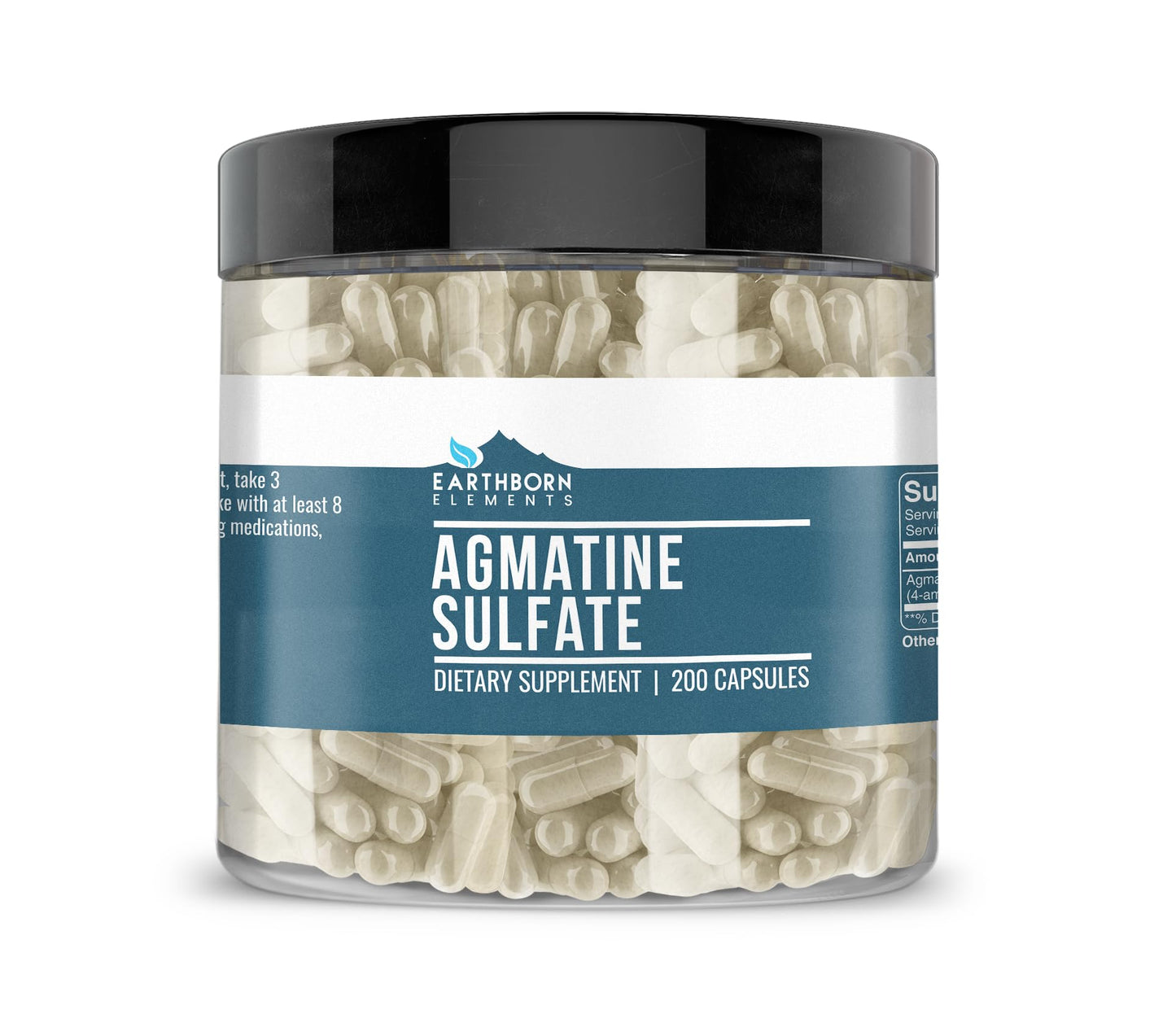 Earthborn Elements Agmatine Sulfate Capsules, 200 Capsules