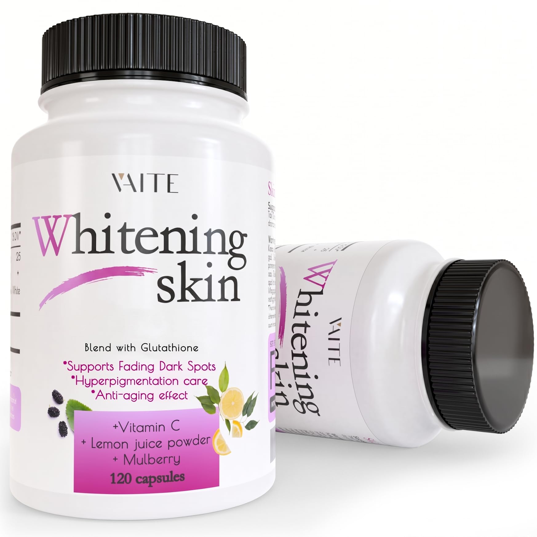 VAITE Glutathione Whitening Pills Capsules, 120 Count