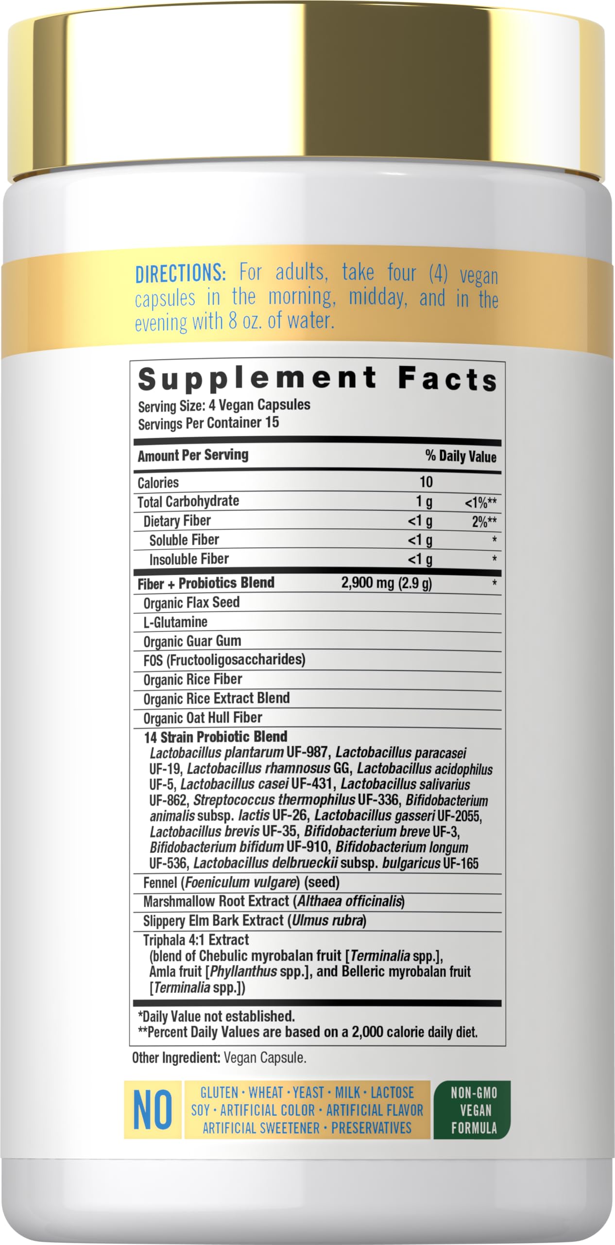 Carlyle Fiber and Probiotic Supplement Capsules, 60 Count