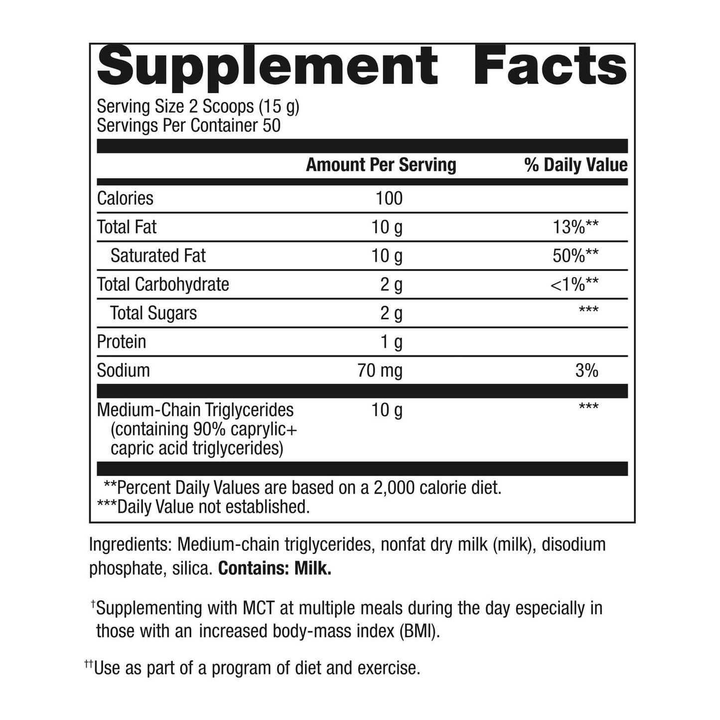 Metagenics MCT Powder 10.45 Ounce