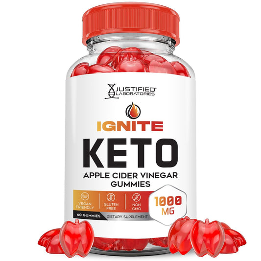 Justified Laboratories Ignite Keto ACV Gummies 1000mg, 60 Gummies