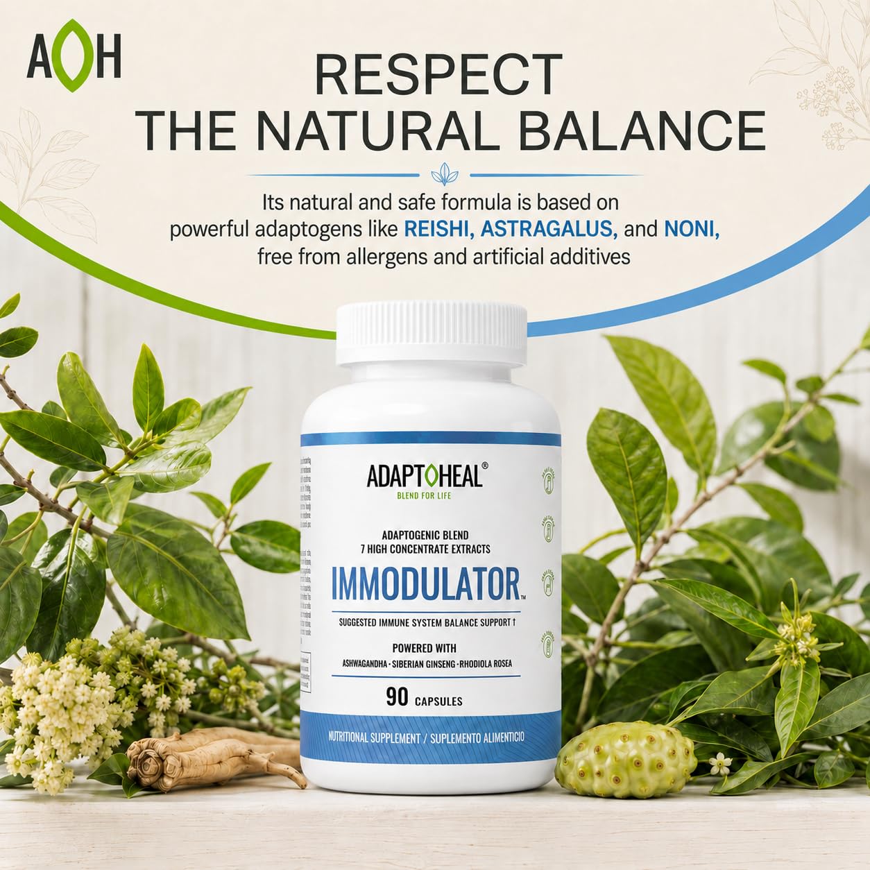 ADAPTOHEAL Immodulator Adaptogenic Capsules, 90 Count