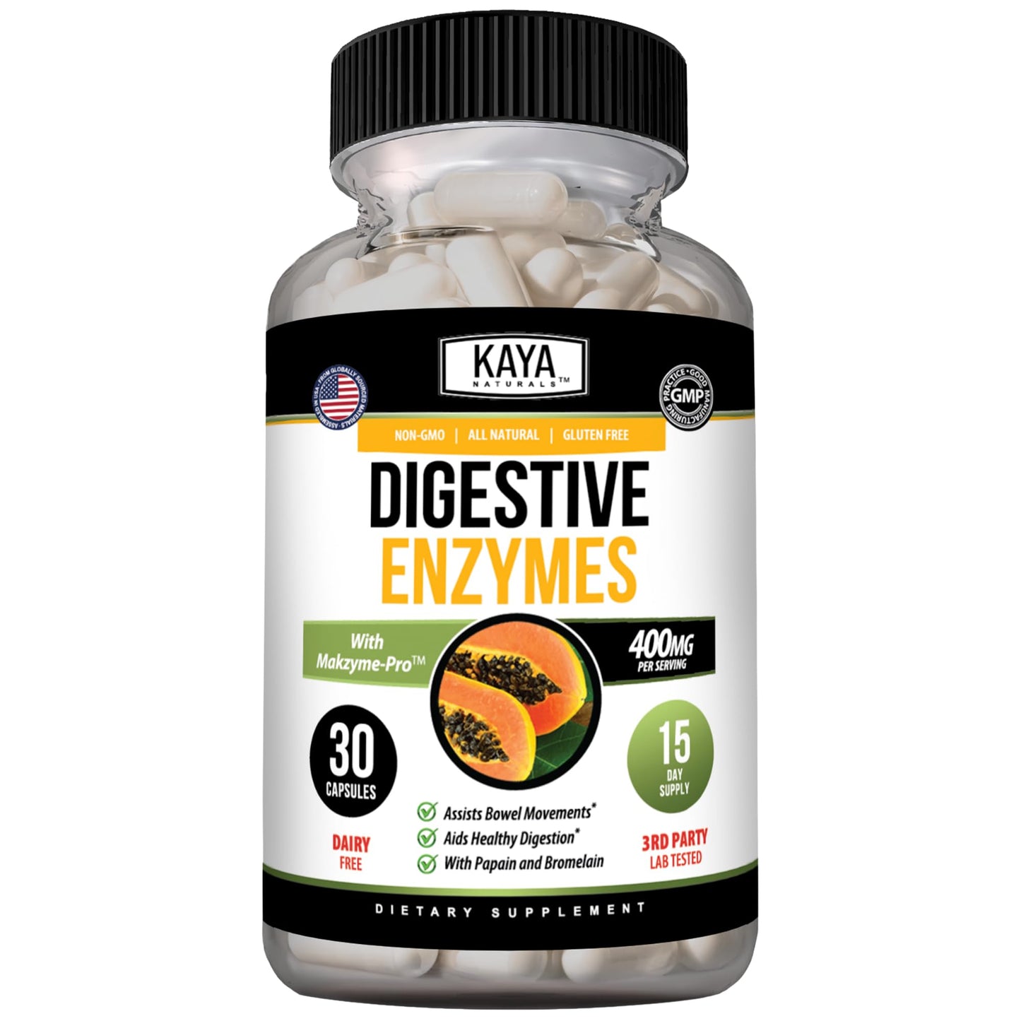 Kaya Naturals Digestive Enzymes 30 Capsules