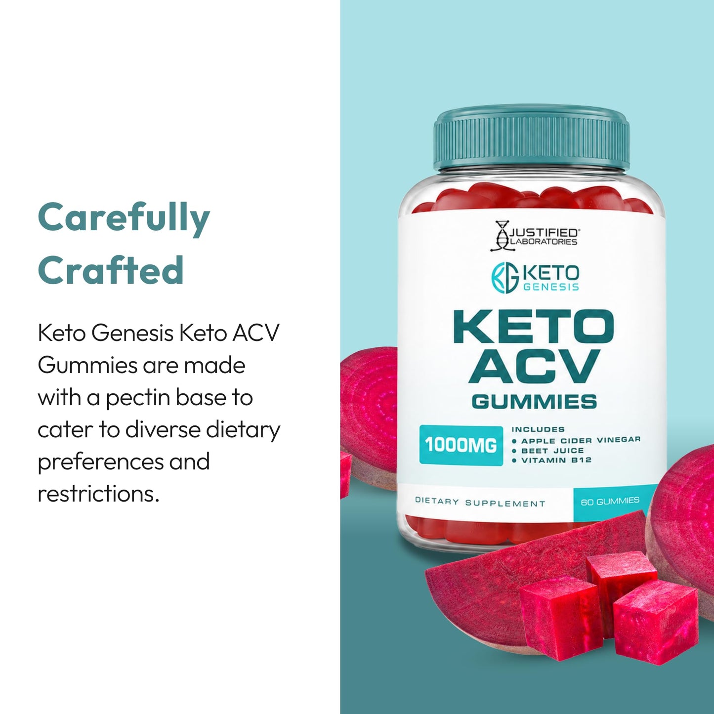 Justified Laboratories Keto Genesis Keto ACV 180 Gummies