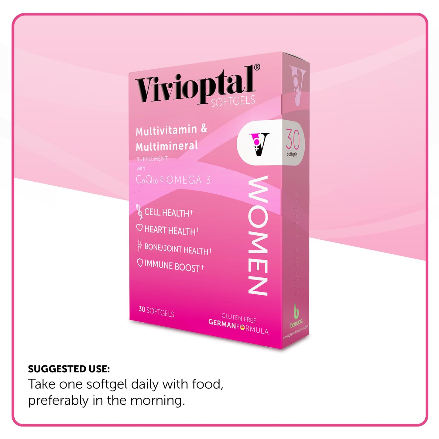 Vivioptal Vitamins Vivioptal Women Multivitamin with CoQ10 & Omega-3 Softgels, 30 Count