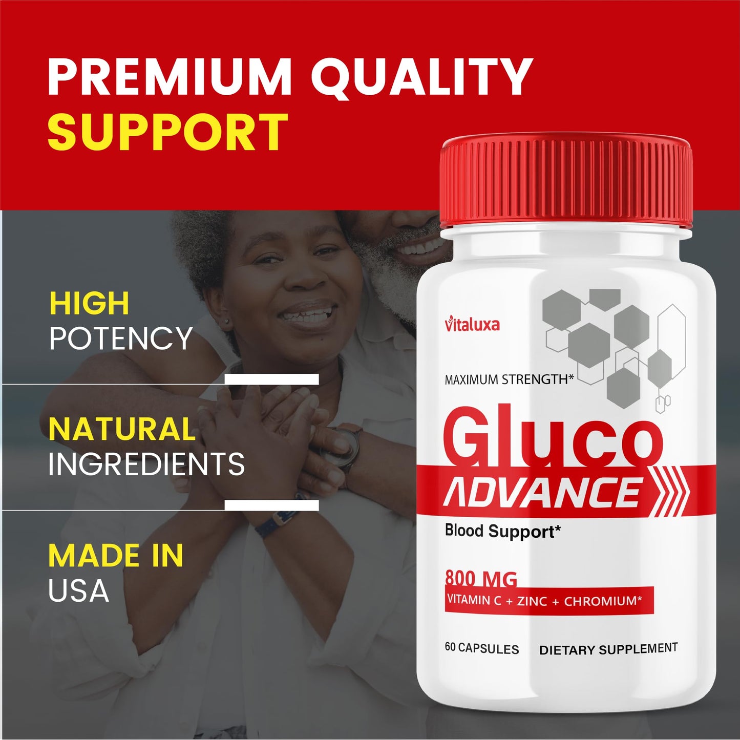 Vitaluxa Gluco Advance Capsules, 300 Capsules