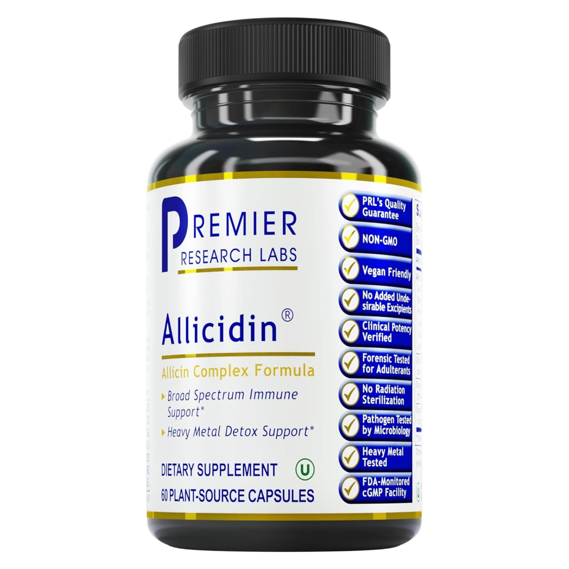 Premier Research Labs Allicidin Garlic Allicin Supplement Capsule 60 Count