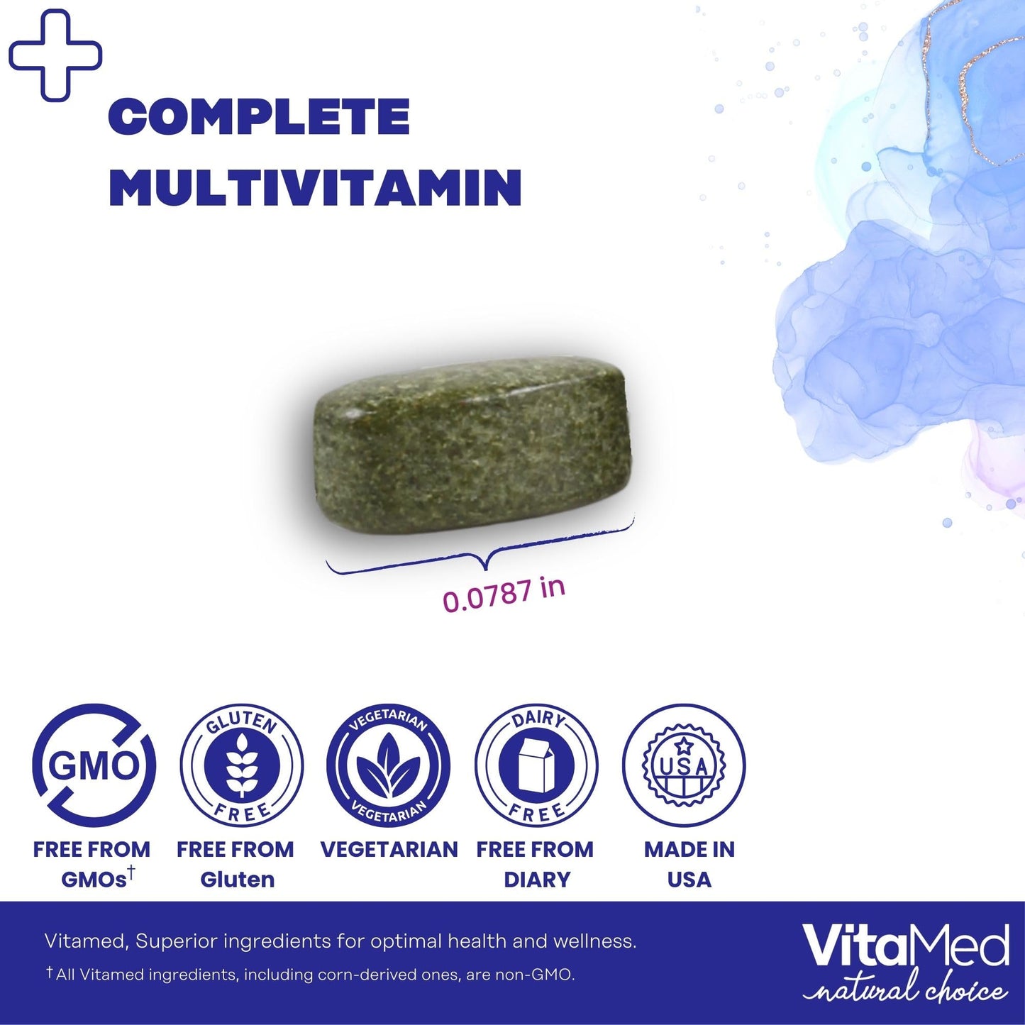 VitaMed Vita Forte Vegan Multivitamin with Probiotics, Digestive Enzymes & 42 Fruits & Vegetables Tablets, 60 Count