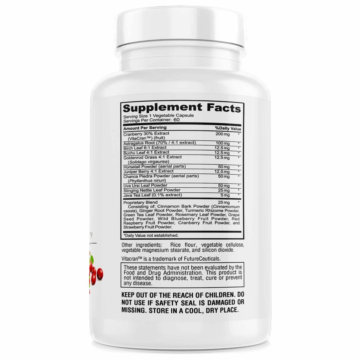 GENIUS HERBALS Kidney Cleanse Advanced Formula with Cranberry Extract, Kidney, Urinary Tract & Bladder Detox and Cleanse, 120 Capsules