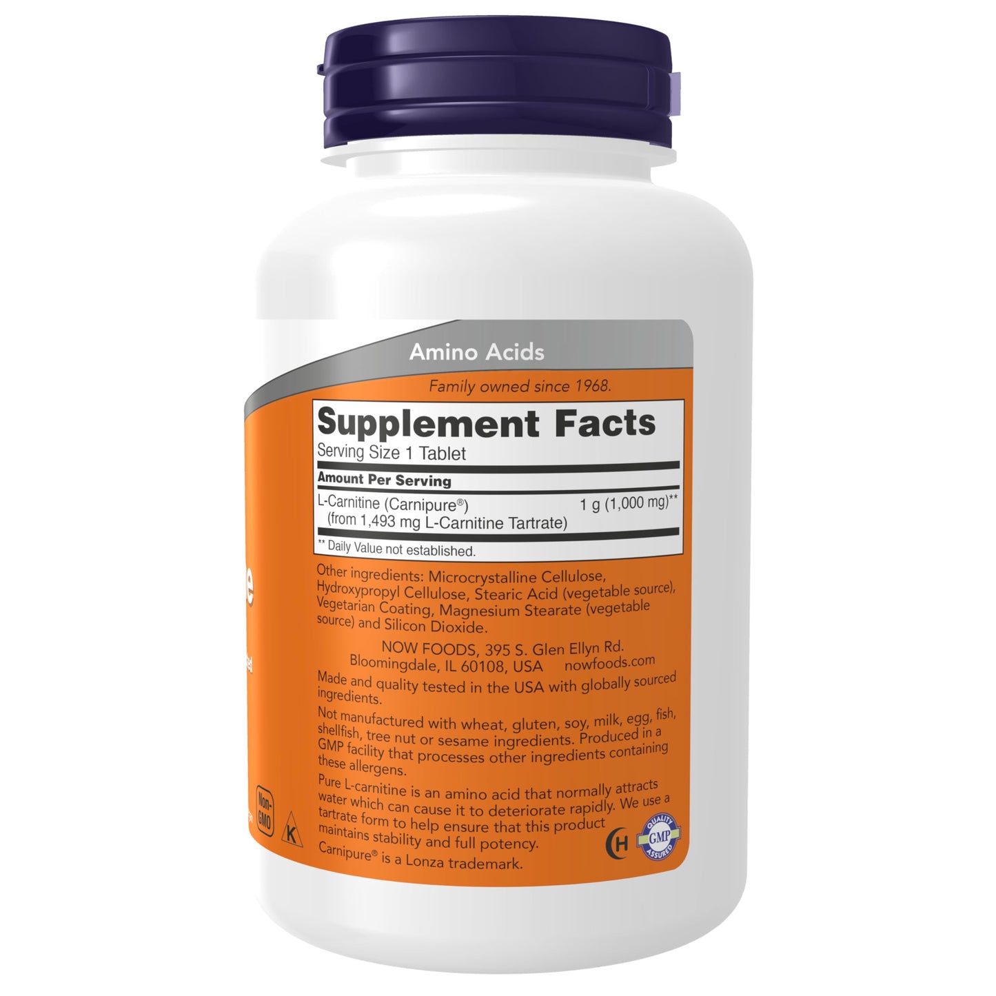 NOW Foods L-Carnitine 1000 mg Tablet, 100 Count