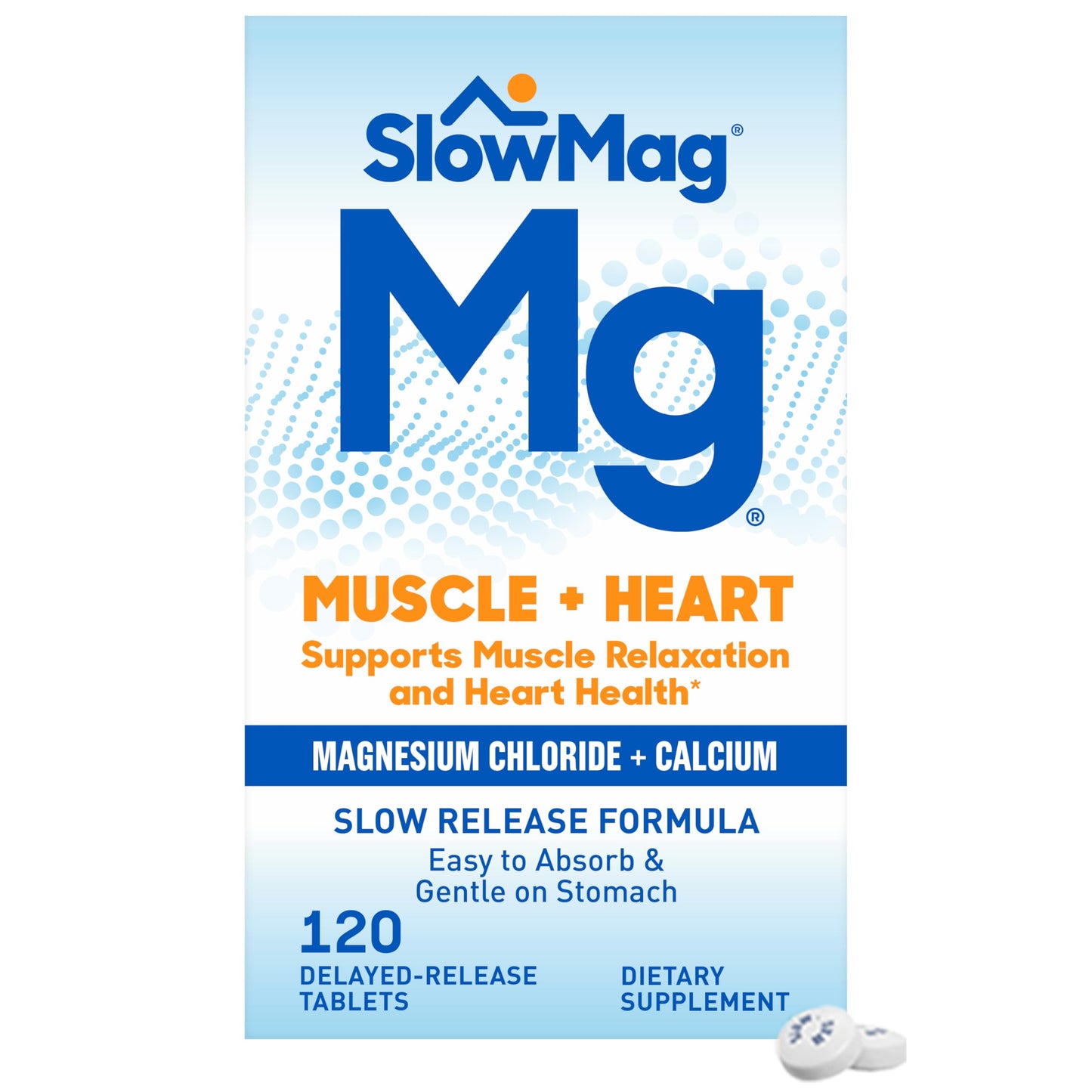 Slow-Mag Muscle + Heart Magnesium Chloride with Calcium Supplement, 270 Count