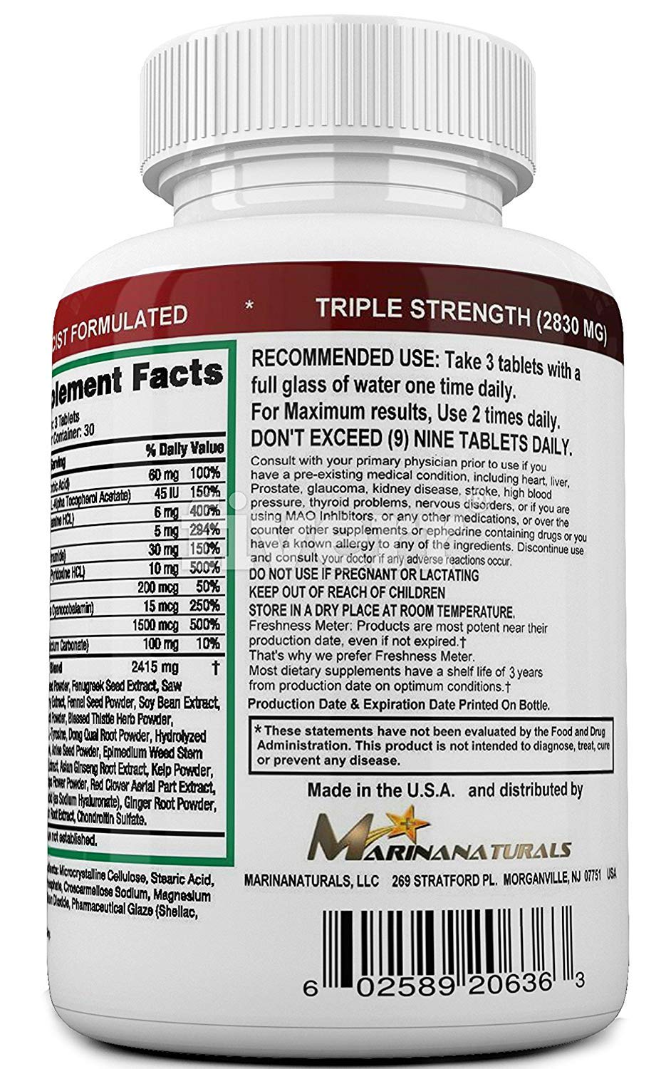 MARINANATURALS CURVIMORE 90 Tablets
