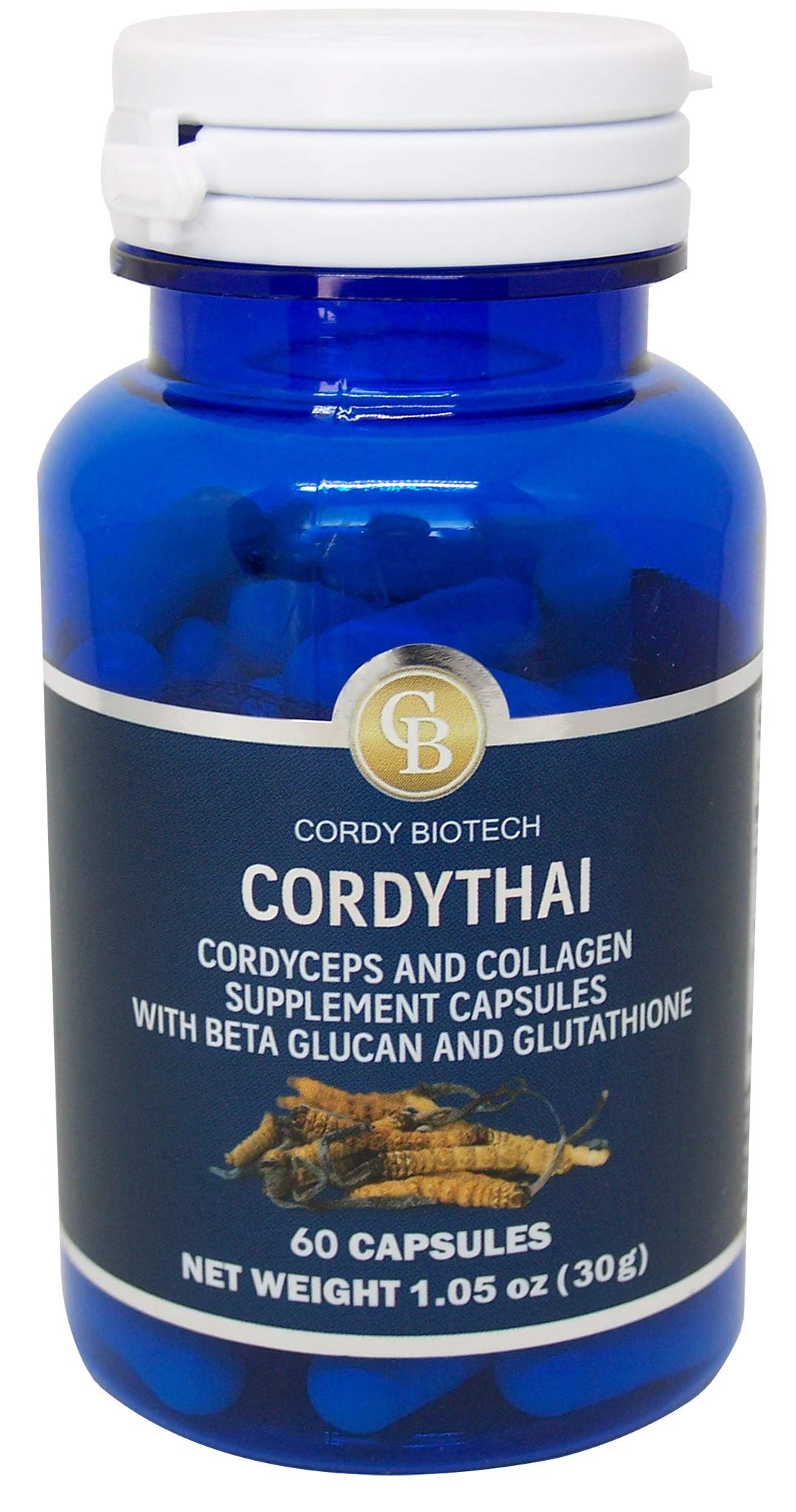 CORDYTHAI Cordyceps Extract and Collagen Supplement 60 Capsules